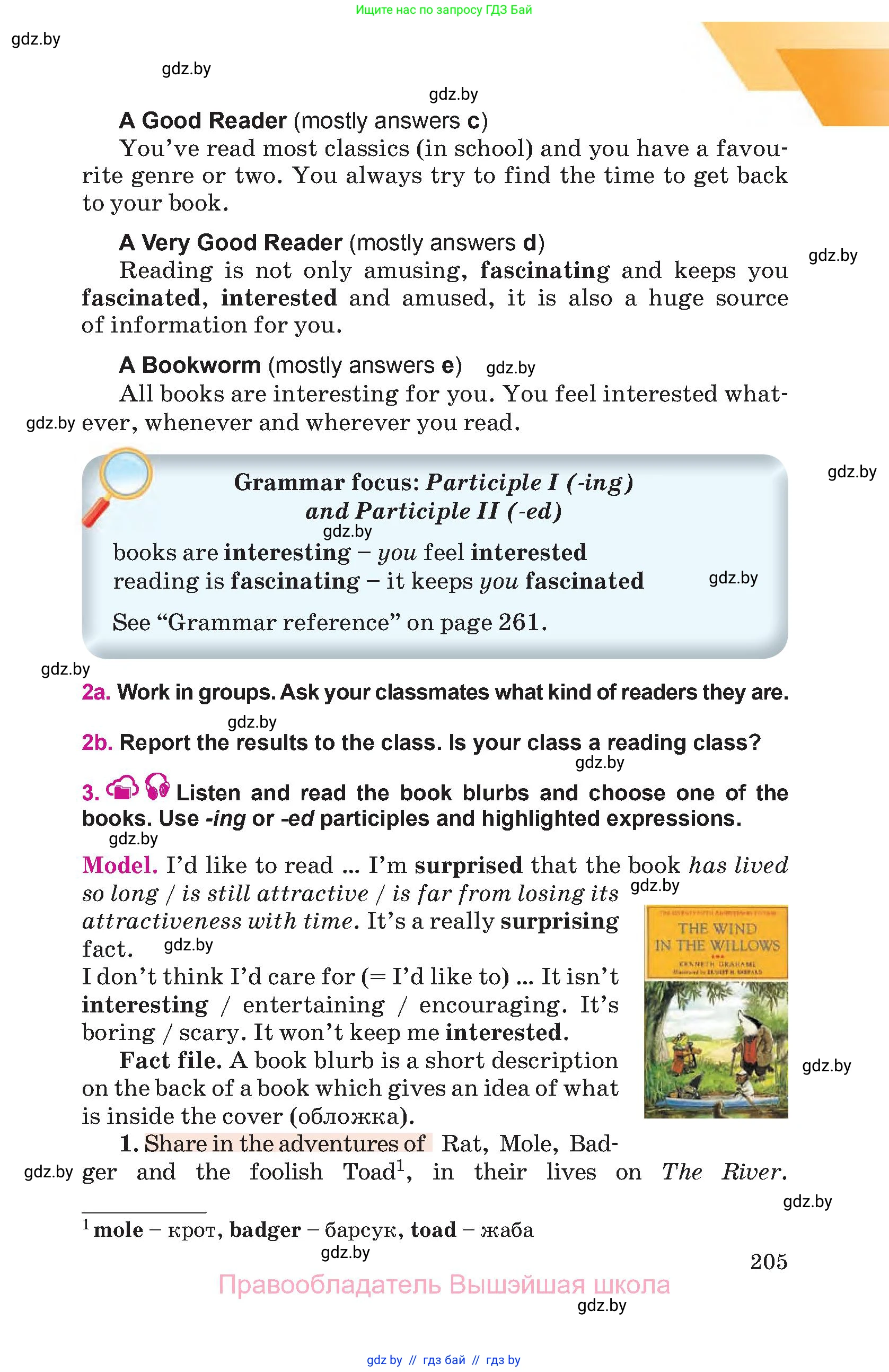 Английский язык (english), 8 класс Учебник, авторы: Лапицкая Людмила Михайловна (Lapitskaya Ludmila), Демченко Наталья Валентиновна, Калишевич Алла Ивановна, Юхнель Наталья Валентиновна, Волков Андрей Валерьевич, Севрюкова Татьяна Юрьевна, издательство Вышэйшая школа, Минск, 2021, бирюзового цвета, страница 205