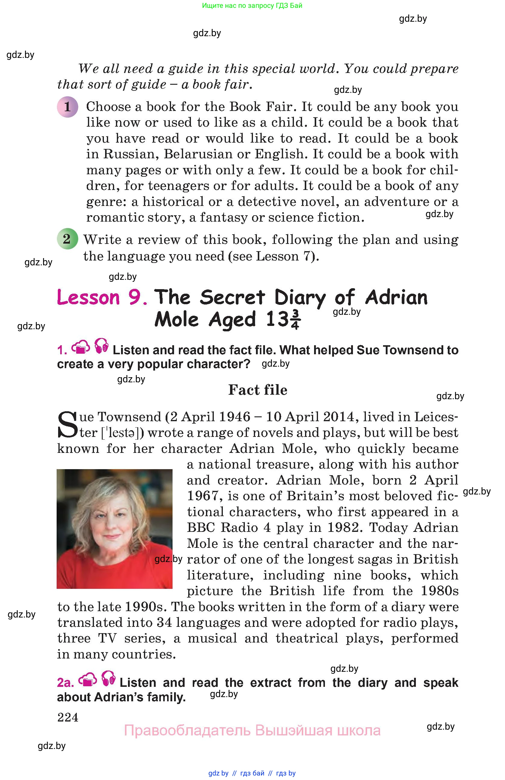 Английский язык (english), 8 класс Учебник, авторы: Лапицкая Людмила Михайловна (Lapitskaya Ludmila), Демченко Наталья Валентиновна, Калишевич Алла Ивановна, Юхнель Наталья Валентиновна, Волков Андрей Валерьевич, Севрюкова Татьяна Юрьевна, издательство Вышэйшая школа, Минск, 2021, бирюзового цвета, страница 224