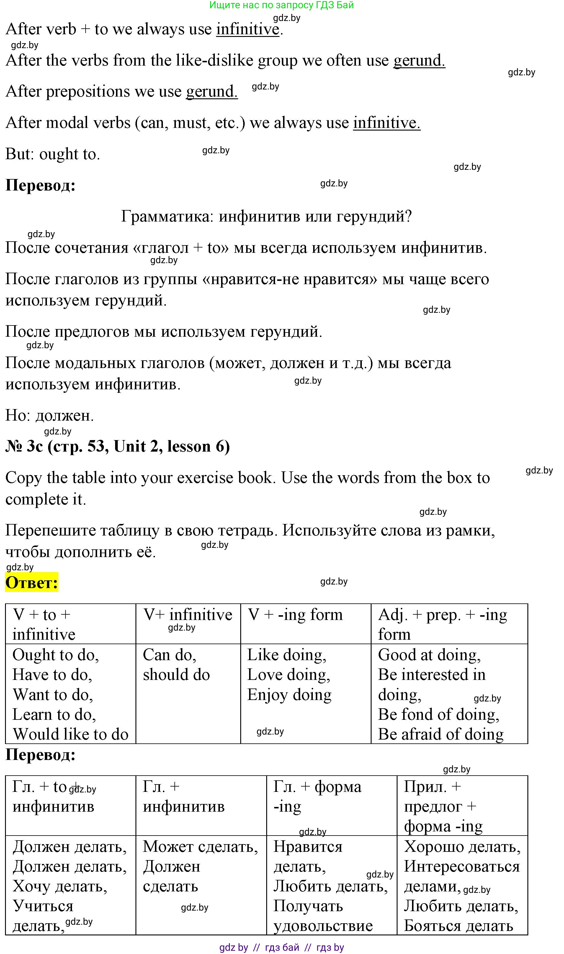 Английский язык (english), 8 класс Учебник, авторы: Лапицкая Людмила Михайловна (Lapitskaya Ludmila), Демченко Наталья Валентиновна, Калишевич Алла Ивановна, Юхнель Наталья Валентиновна, Волков Андрей Валерьевич, Севрюкова Татьяна Юрьевна, издательство Вышэйшая школа, Минск, 2021, бирюзового цвета, страница 53, номер 3, Решение (продолжение 2)