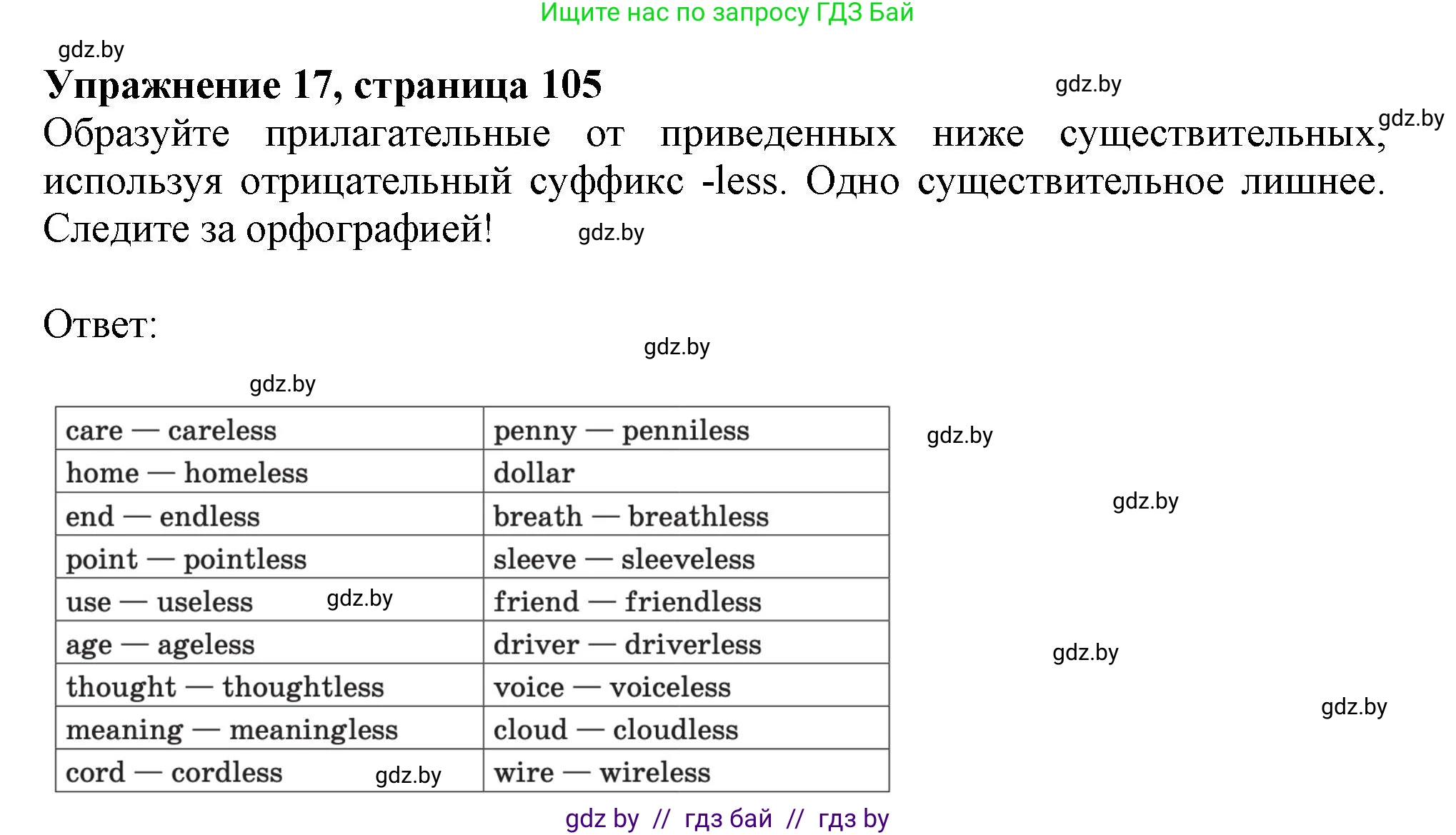 Английский язык (english), 9 класс Тетрадь по грамматике (grammar), авторы: Севрюкова Татьяна Юрьевна, Бушуева Эдите Владиславовна, Юхнель Наталья Валентиновна, издательство Аверсэв, Минск, 2021, страница 105, номер 17, Решение
