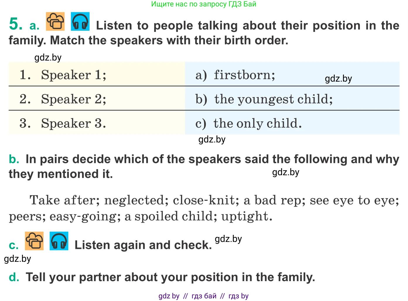 Английский язык (english), 9 класс Учебник (Student's book), авторы: Демченко Наталья Валентиновна, Юхнель Наталья Валентиновна, Романчук Вероника Романовна, Малиновская Елена Александровна, Севрюкова Татьяна Юрьевна, издательство Вышэйшая школа, Минск, 2022, белого цвета, Часть ( Part) 1, страница 13, номер 5, Условие