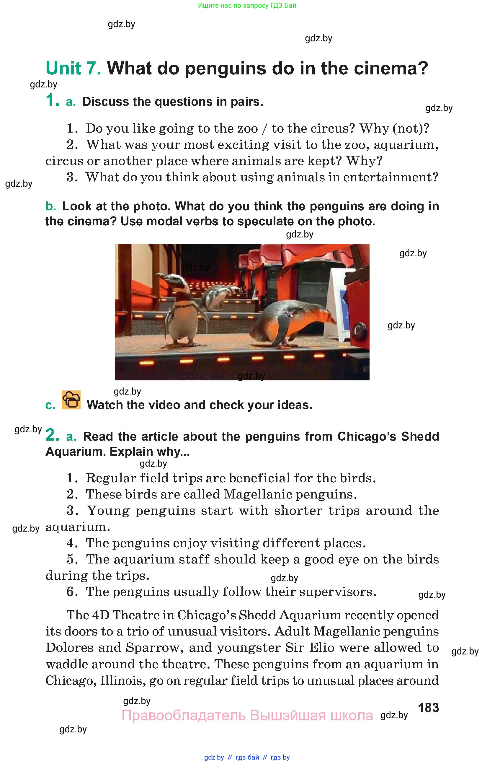 Английский язык (english), 9 класс Учебник (Student's book), авторы: Демченко Наталья Валентиновна, Юхнель Наталья Валентиновна, Романчук Вероника Романовна, Малиновская Елена Александровна, Севрюкова Татьяна Юрьевна, издательство Вышэйшая школа, Минск, 2022, белого цвета, Часть ( Part) 2, страница 183