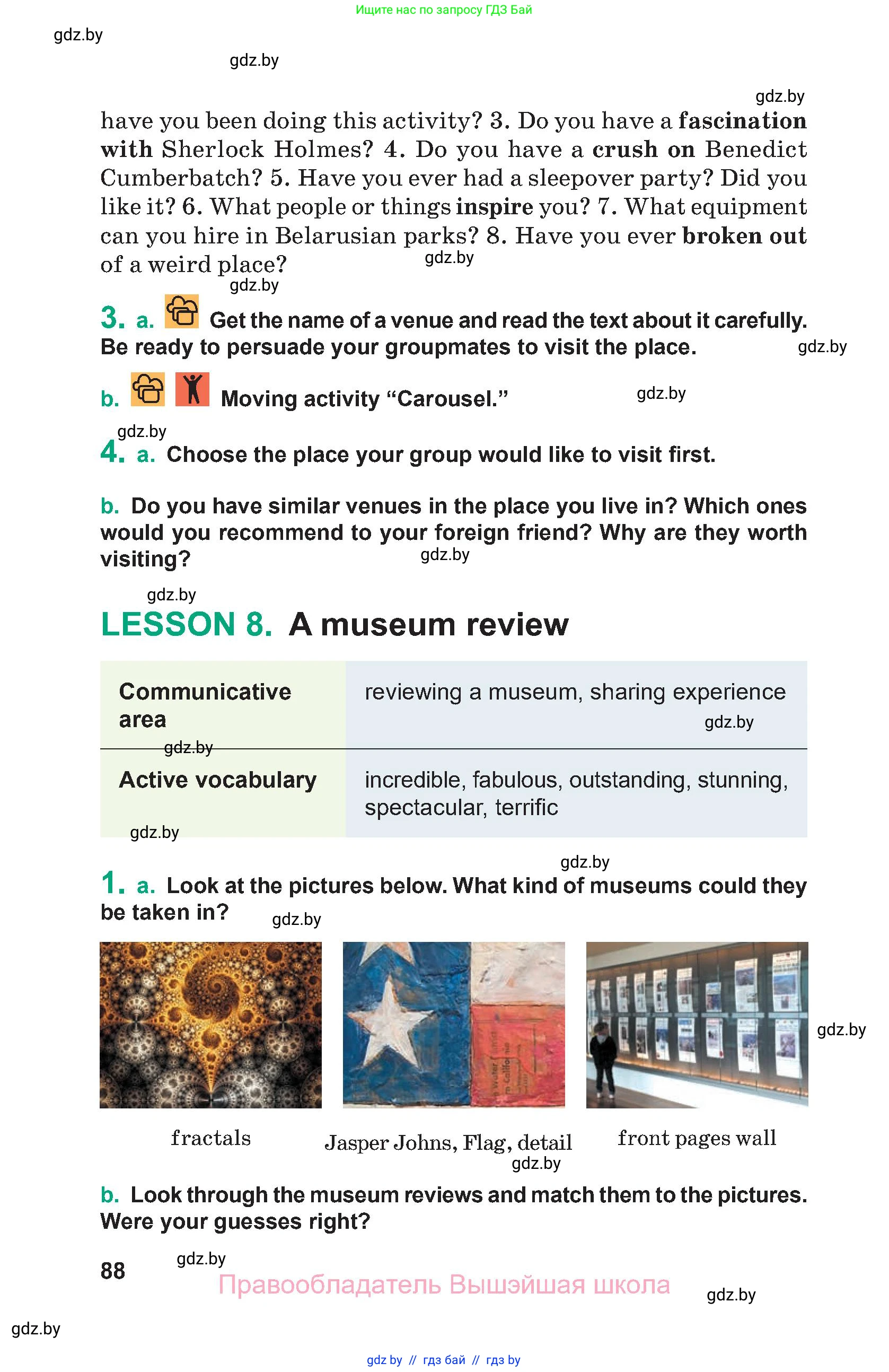 Английский язык (english), 9 класс Учебник (Student's book), авторы: Демченко Наталья Валентиновна, Юхнель Наталья Валентиновна, Романчук Вероника Романовна, Малиновская Елена Александровна, Севрюкова Татьяна Юрьевна, издательство Вышэйшая школа, Минск, 2022, белого цвета, Часть ( Part) 2, страница 88