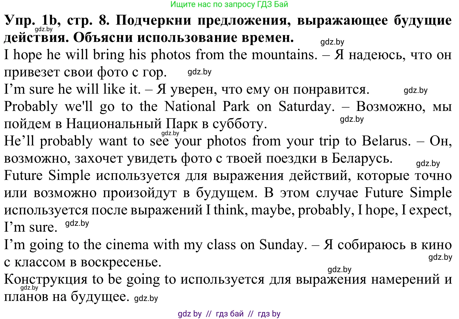 Английский язык (english), 9 класс Рабочая тетрадь (workbook), авторы: Лапицкая Людмила Михайловна (Lapitskaya Ludmila), Демченко Наталья Валентиновна, Волков Андрей Валерьевич, Калишевич Алла Ивановна, Севрюкова Татьяна Юрьевна, Юхнель Наталья Валентиновна, издательство Аверсэв, Минск, 2019, голубого цвета, Часть ( Part) 1, страница 8, номер 1b, Решение