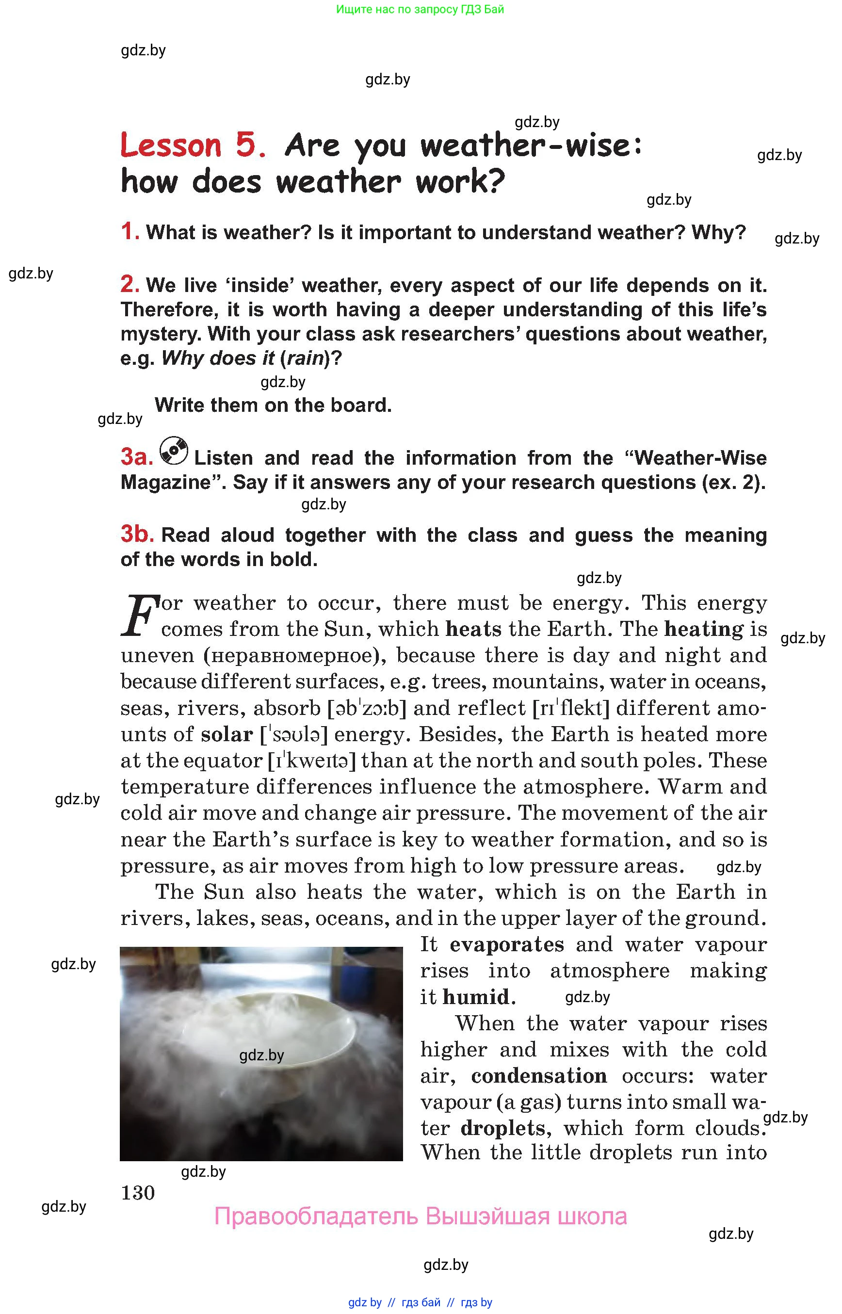 Английский язык (english), 9 класс Учебник (Student's book), авторы: Лапицкая Людмила Михайловна (Lapitskaya Ludmila), Демченко Наталья Валентиновна, Волков Андрей Валерьевич, Калишевич Алла Ивановна, Севрюкова Татьяна Юрьевна, Юхнель Наталья Валентиновна, издательство Вышэйшая школа, Минск, 2018, страница 130