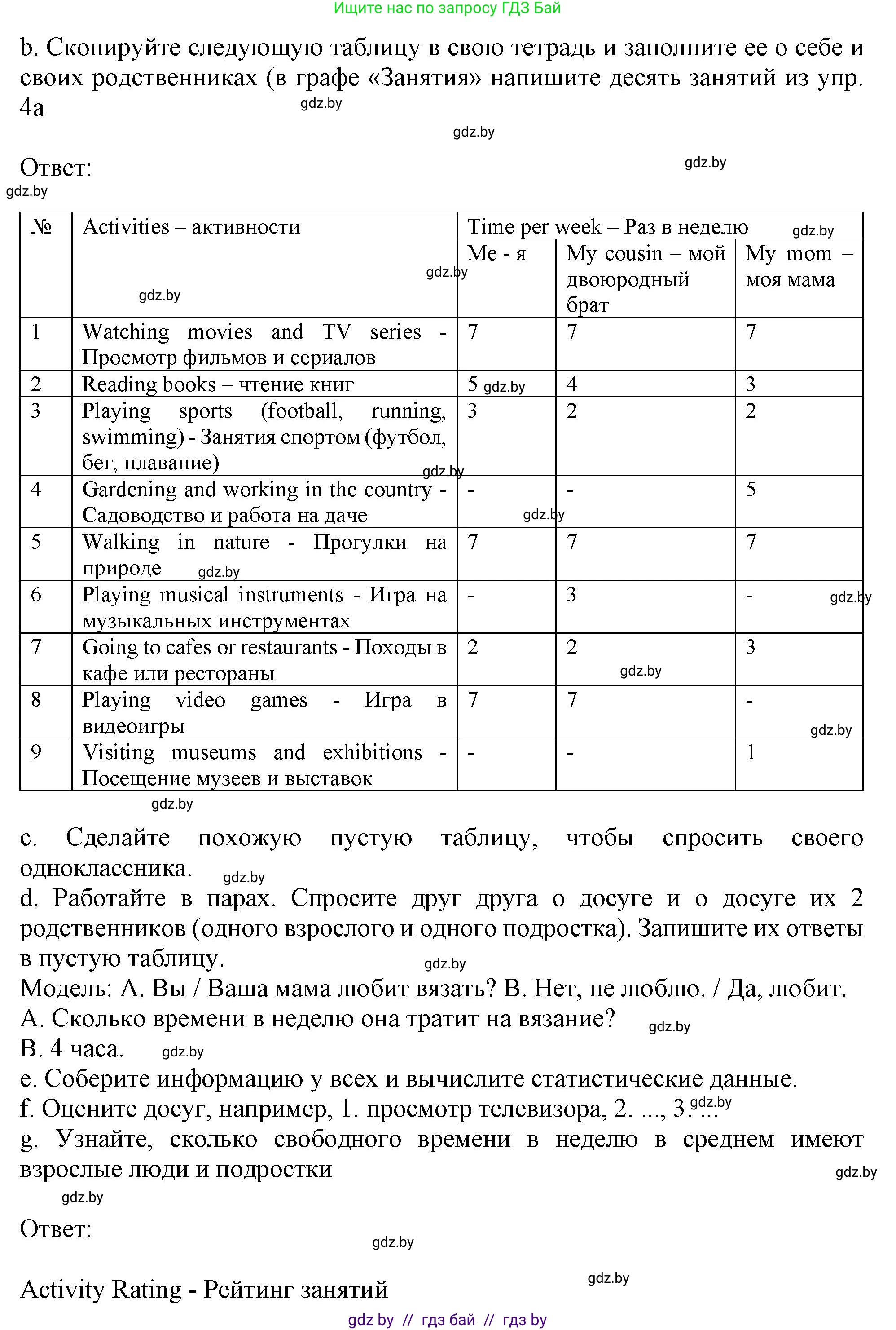 Английский язык (english), 9 класс Учебник (Student's book), авторы: Лапицкая Людмила Михайловна (Lapitskaya Ludmila), Демченко Наталья Валентиновна, Волков Андрей Валерьевич, Калишевич Алла Ивановна, Севрюкова Татьяна Юрьевна, Юхнель Наталья Валентиновна, издательство Вышэйшая школа, Минск, 2018, страница 206, номер 4, Решение 1 (продолжение 2)