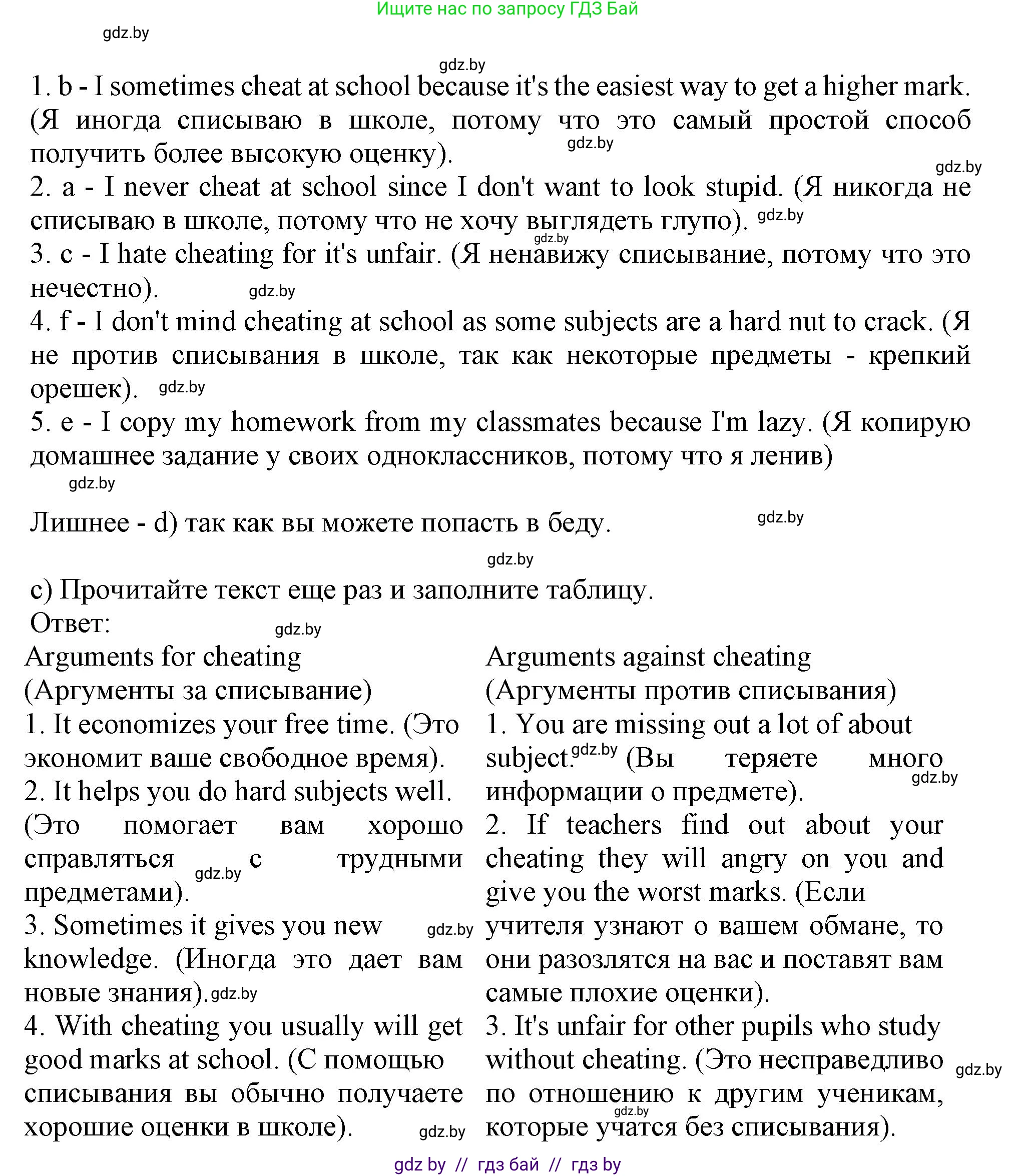 Английский язык (english), 9 класс Учебник (Student's book), авторы: Лапицкая Людмила Михайловна (Lapitskaya Ludmila), Демченко Наталья Валентиновна, Волков Андрей Валерьевич, Калишевич Алла Ивановна, Севрюкова Татьяна Юрьевна, Юхнель Наталья Валентиновна, издательство Вышэйшая школа, Минск, 2018, страница 265, номер 2, Решение 1 (продолжение 3)