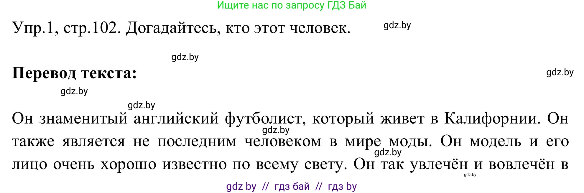 Английский язык (english), 9 класс Учебник (Student's book), авторы: Лапицкая Людмила Михайловна (Lapitskaya Ludmila), Демченко Наталья Валентиновна, Волков Андрей Валерьевич, Калишевич Алла Ивановна, Севрюкова Татьяна Юрьевна, Юхнель Наталья Валентиновна, издательство Вышэйшая школа, Минск, 2018, страница 102, номер 1, Решение 2