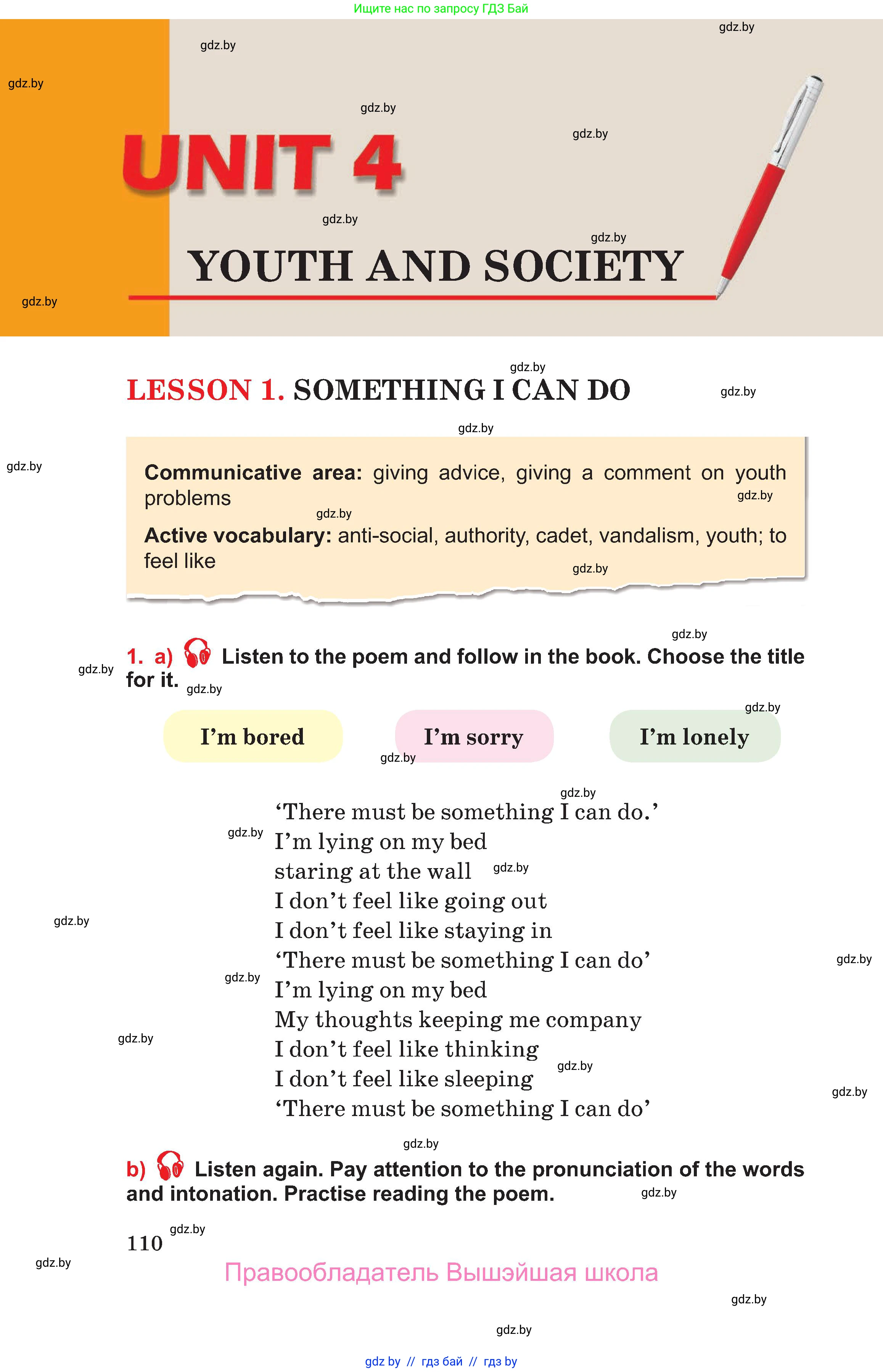 Английский язык (english), 10 класс Учебник (Student's book), авторы: Юхнель Наталья Валентиновна, Наумова Елена Георгиевна, Демченко Наталья Валентиновна, издательство Вышэйшая школа, Минск, 2019, страница 110