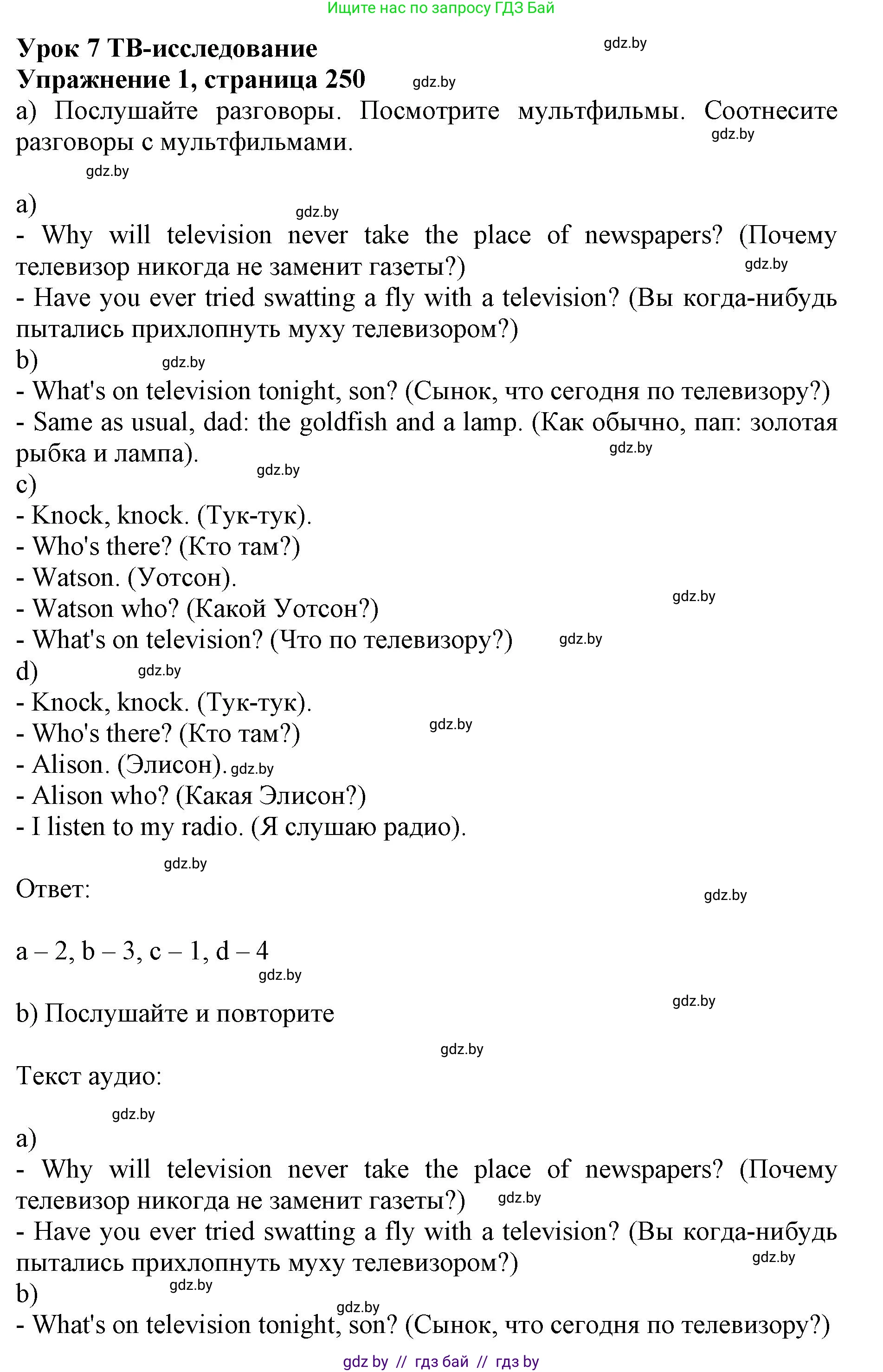 Английский язык (english), 10 класс Учебник (Student's book), авторы: Юхнель Наталья Валентиновна, Наумова Елена Георгиевна, Демченко Наталья Валентиновна, издательство Вышэйшая школа, Минск, 2019, страница 250, номер 1, Решение 2