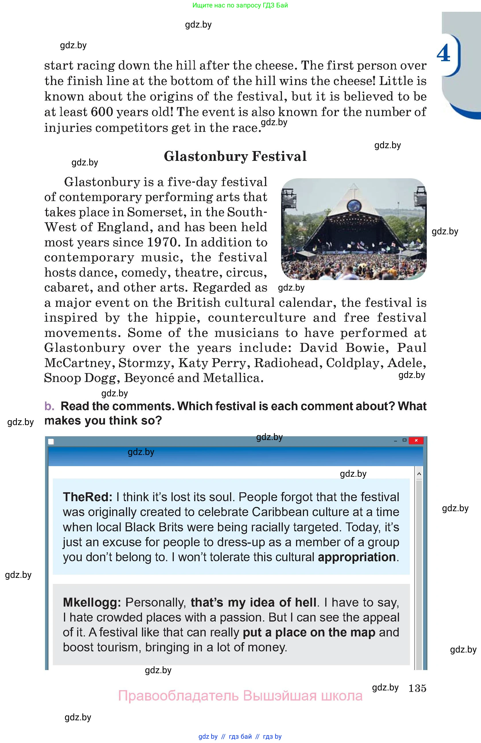 Английский язык (english), 11 класс Учебник (Student's book), авторы: Демченко Наталья Валентиновна, Бушуева Эдите Владиславовна, Севрюкова Татьяна Юрьевна, Лапицкая Людмила Михайловна (Lapitskaya Ludmila), Романчук Вероника Романовна, издательство Вышэйшая школа, Минск, 2022, розового цвета, Часть ( Part) 2, страница 135