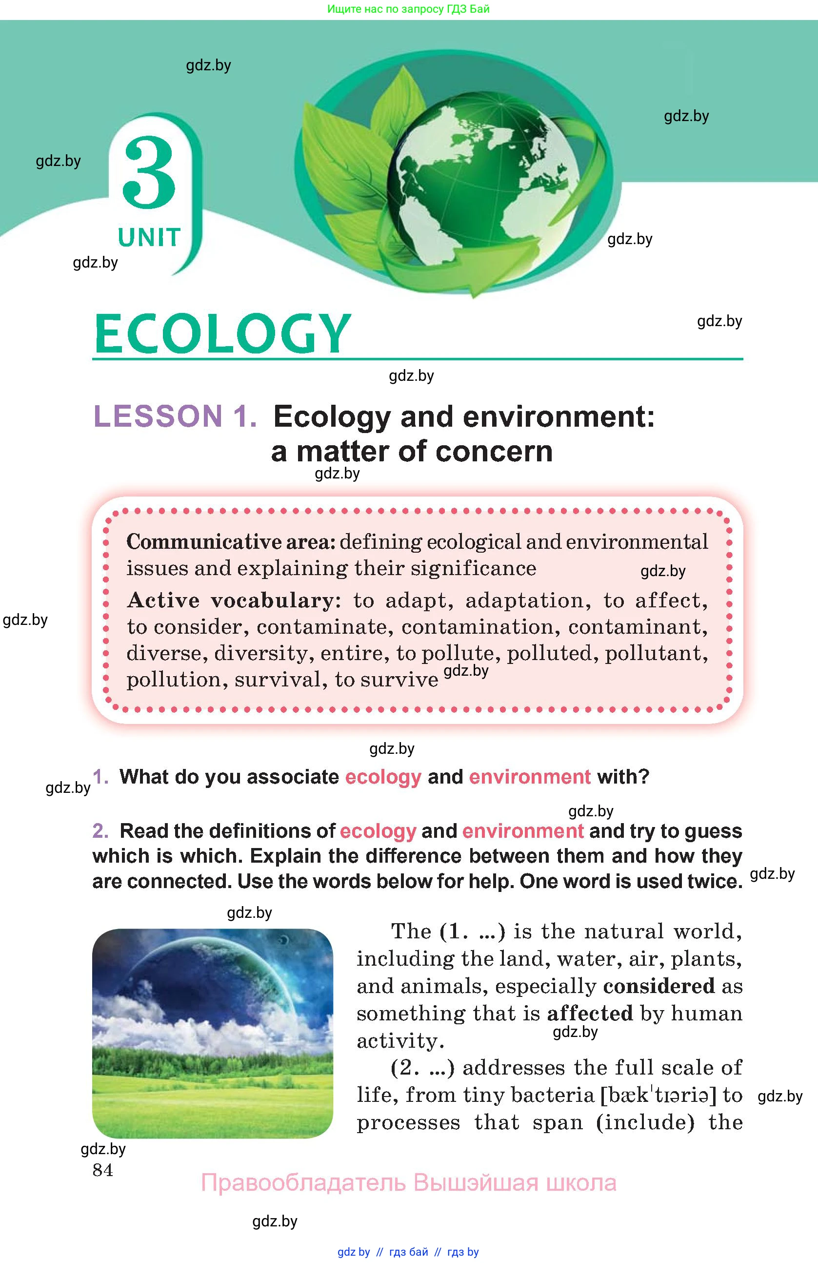 Английский язык (english), 11 класс Учебник (Student's book), авторы: Демченко Наталья Валентиновна, Бушуева Эдите Владиславовна, Севрюкова Татьяна Юрьевна, Лапицкая Людмила Михайловна (Lapitskaya Ludmila), Романчук Вероника Романовна, издательство Вышэйшая школа, Минск, 2022, розового цвета, Часть ( Part) 1, страница 84