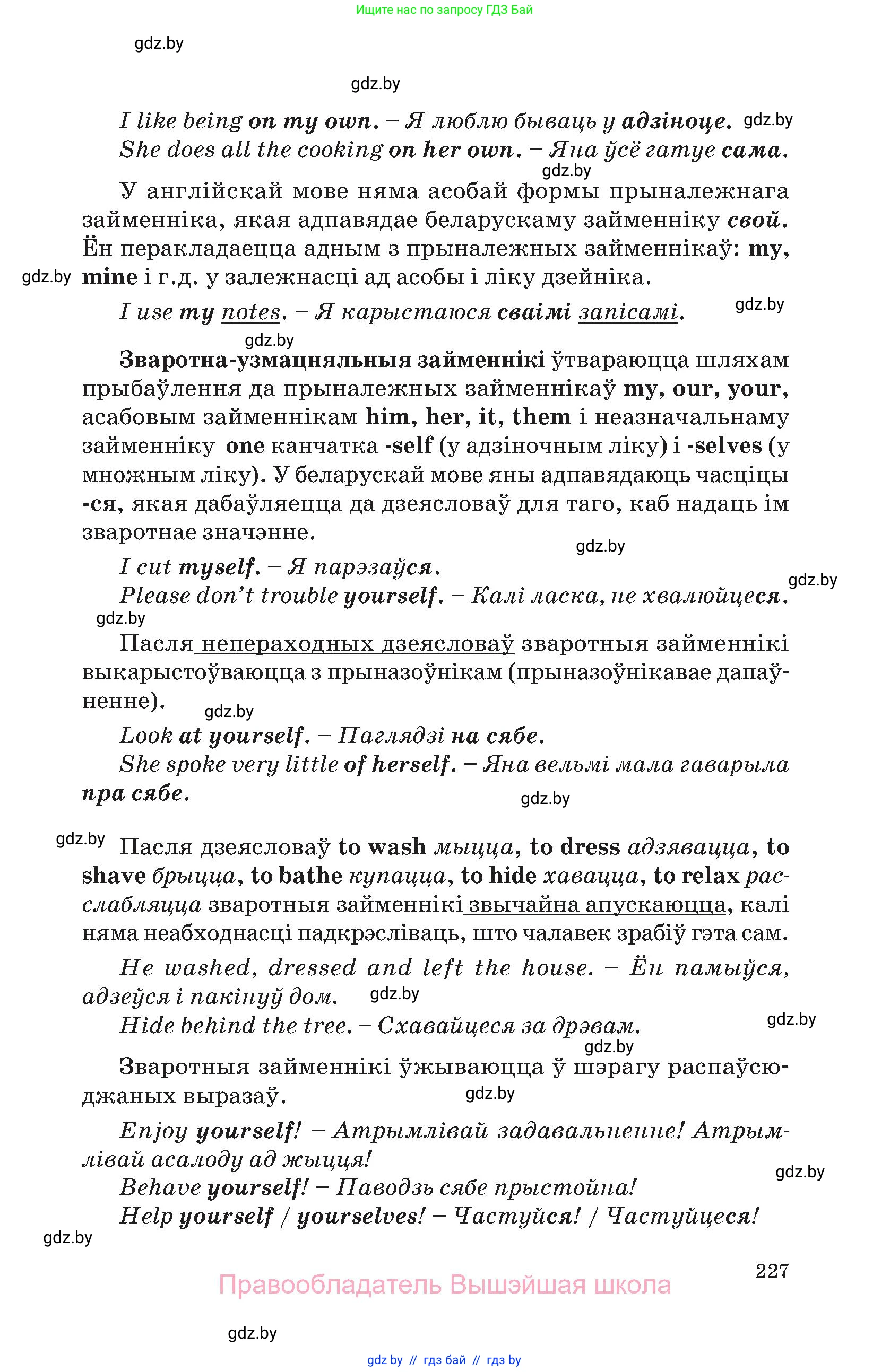 Английский язык (english), 11 класс Учебник (Student's book), авторы: Демченко Наталья Валентиновна, Бушуева Эдите Владиславовна, Севрюкова Татьяна Юрьевна, Лапицкая Людмила Михайловна (Lapitskaya Ludmila), Романчук Вероника Романовна, издательство Вышэйшая школа, Минск, 2022, розового цвета, страница 227