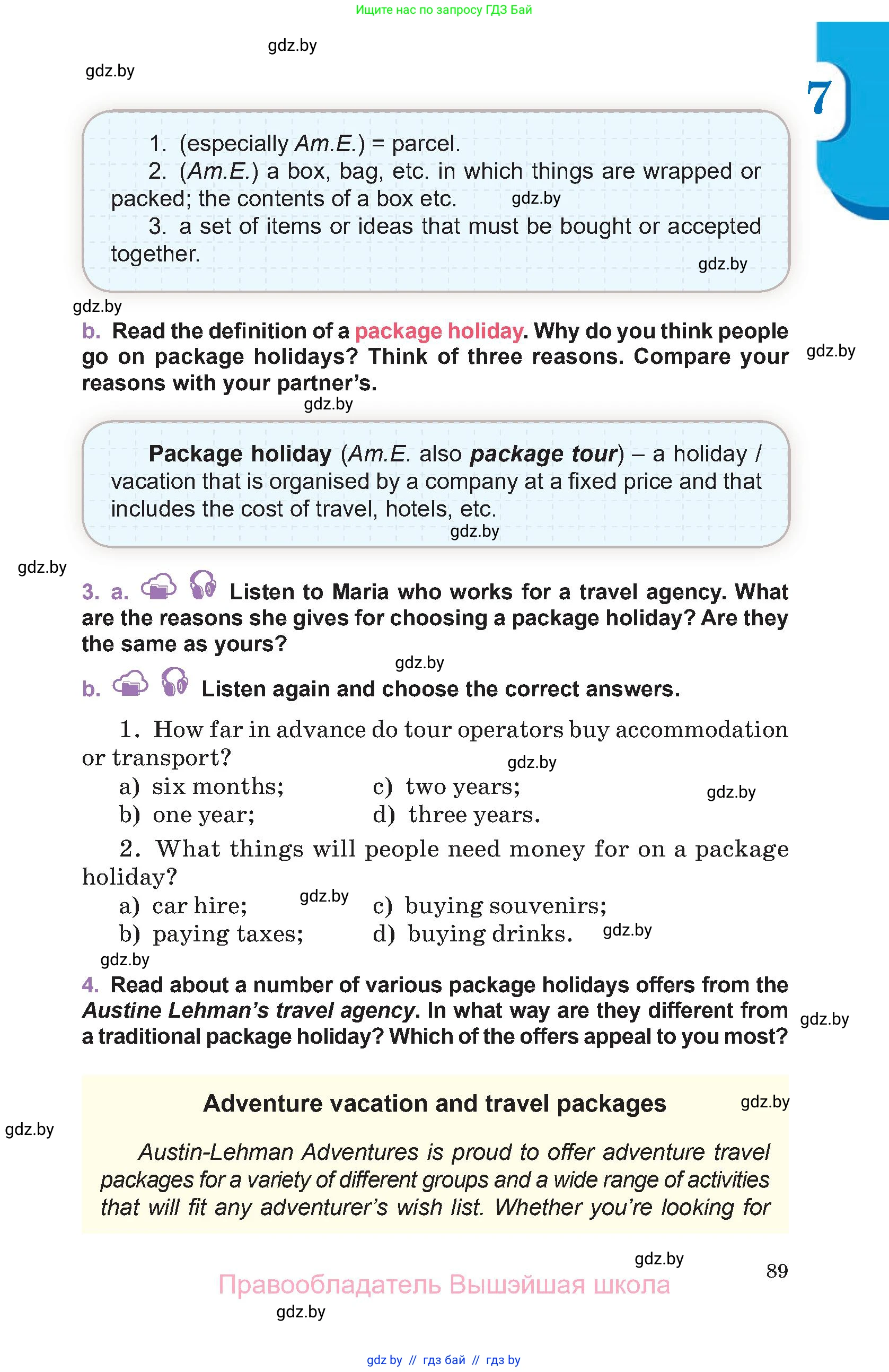 Английский язык (english), 11 класс Учебник (Student's book), авторы: Демченко Наталья Валентиновна, Бушуева Эдите Владиславовна, Севрюкова Татьяна Юрьевна, Лапицкая Людмила Михайловна (Lapitskaya Ludmila), Романчук Вероника Романовна, издательство Вышэйшая школа, Минск, 2022, розового цвета, Часть ( Part) 2, страница 89