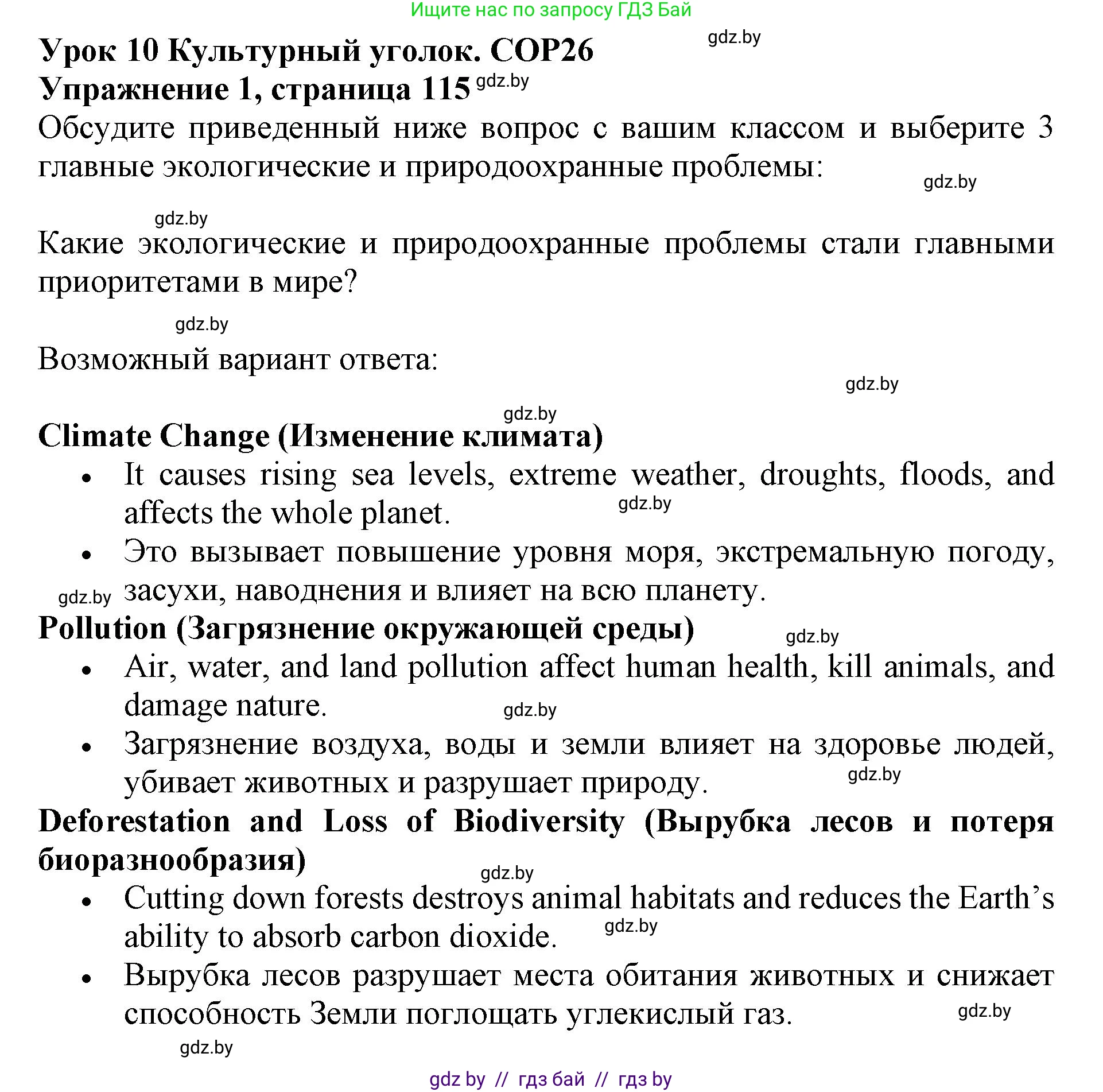 Английский язык (english), 11 класс Учебник (Student's book), авторы: Демченко Наталья Валентиновна, Бушуева Эдите Владиславовна, Севрюкова Татьяна Юрьевна, Лапицкая Людмила Михайловна (Lapitskaya Ludmila), Романчук Вероника Романовна, издательство Вышэйшая школа, Минск, 2022, розового цвета, Часть ( Part) 1, страница 115, номер 1, Решение 1