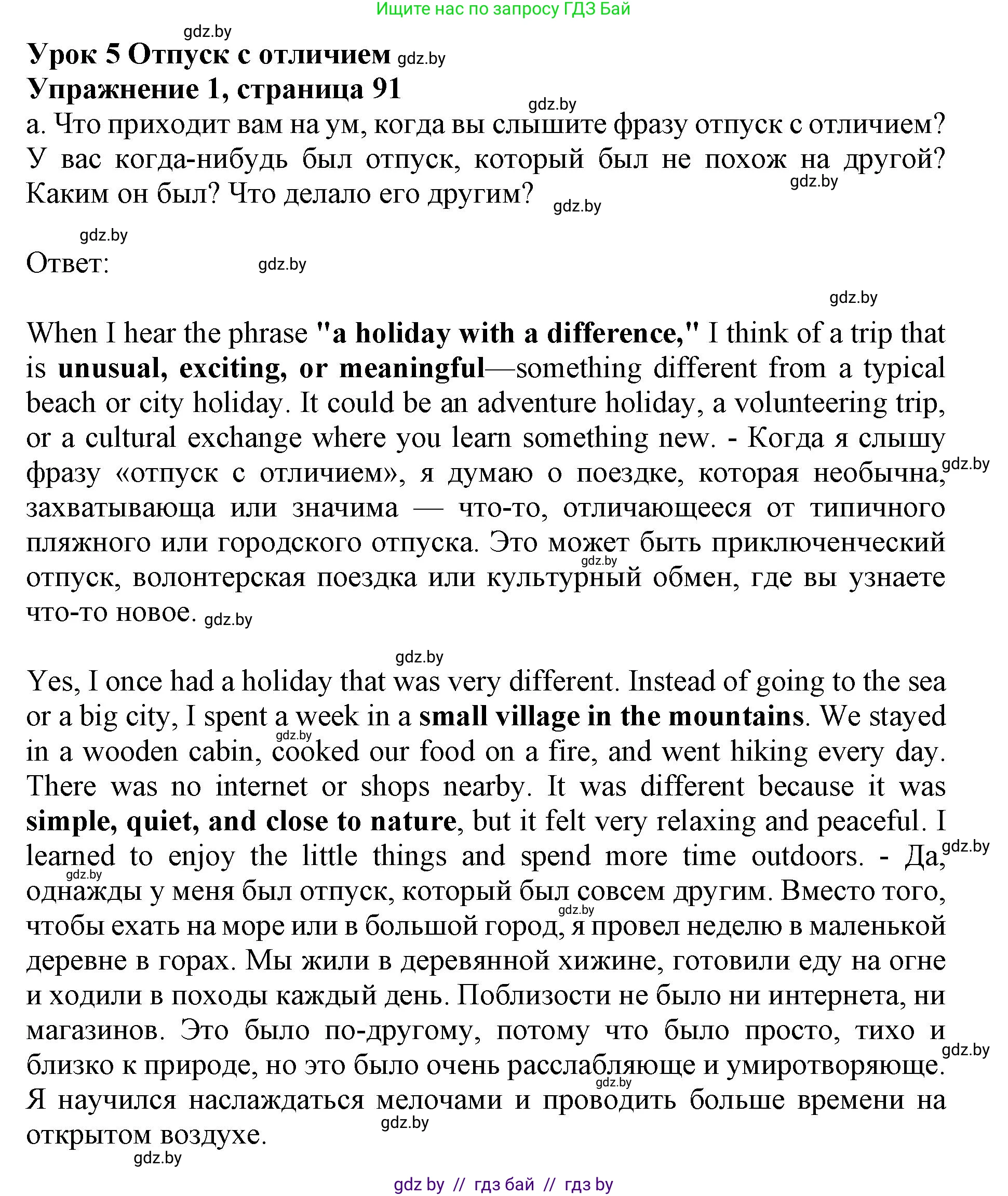 Английский язык (english), 11 класс Учебник (Student's book), авторы: Демченко Наталья Валентиновна, Бушуева Эдите Владиславовна, Севрюкова Татьяна Юрьевна, Лапицкая Людмила Михайловна (Lapitskaya Ludmila), Романчук Вероника Романовна, издательство Вышэйшая школа, Минск, 2022, розового цвета, Часть ( Part) 2, страница 91, номер 1, Решение 1