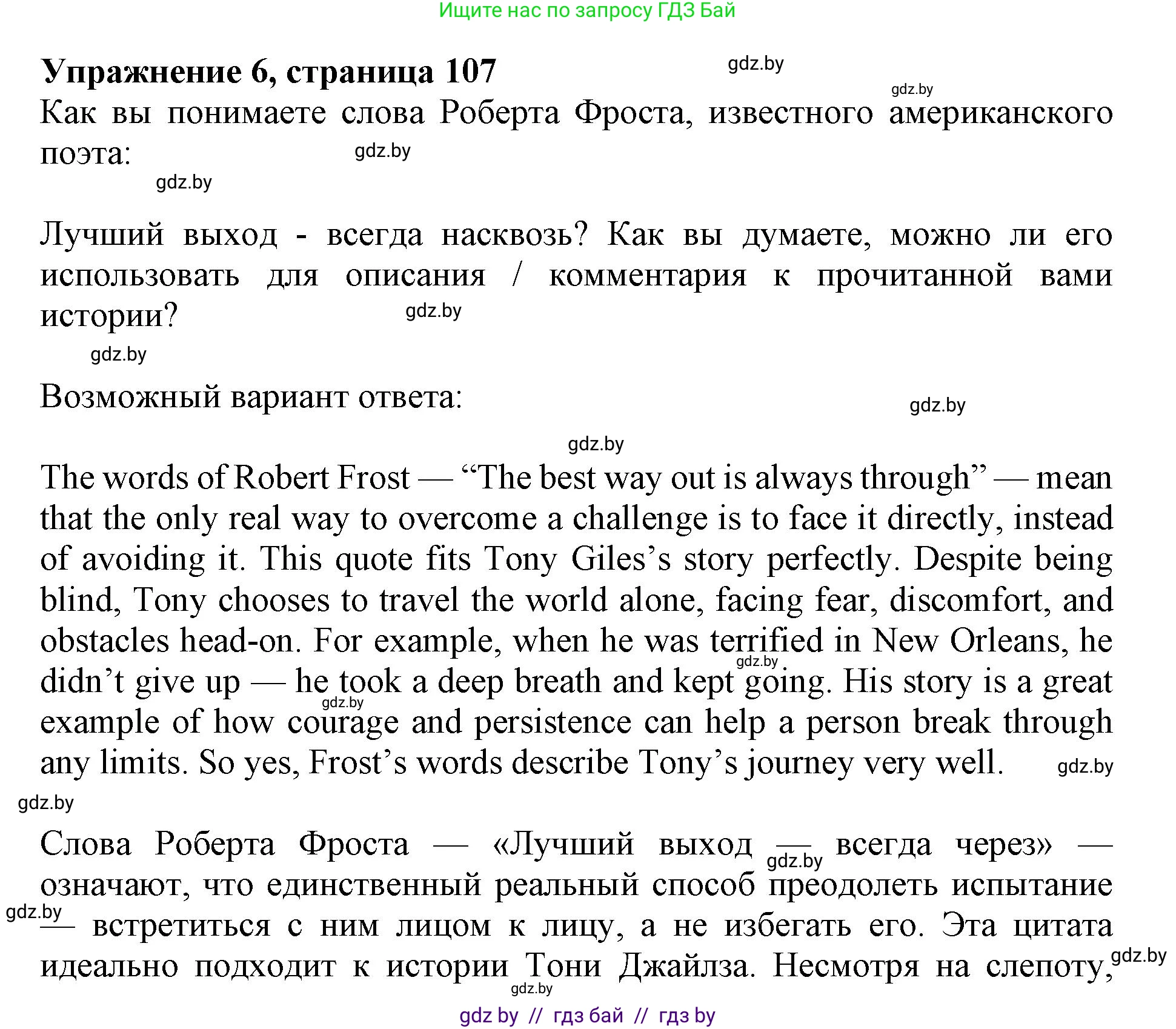 Английский язык (english), 11 класс Учебник (Student's book), авторы: Демченко Наталья Валентиновна, Бушуева Эдите Владиславовна, Севрюкова Татьяна Юрьевна, Лапицкая Людмила Михайловна (Lapitskaya Ludmila), Романчук Вероника Романовна, издательство Вышэйшая школа, Минск, 2022, розового цвета, Часть ( Part) 2, страница 107, номер 6, Решение 1