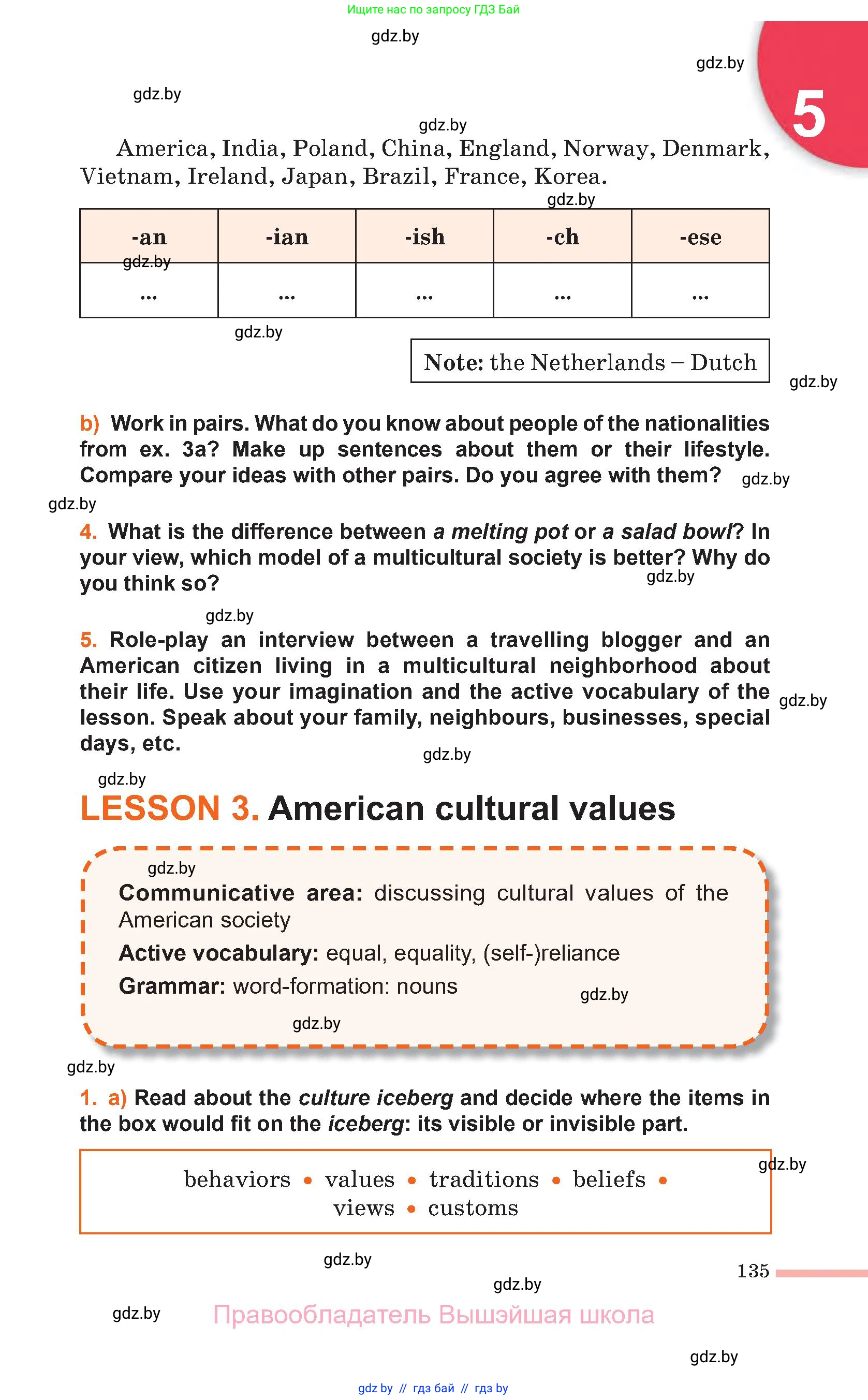 Английский язык (english), 11 класс Учебник (Student's book), авторы: Юхнель Наталья Валентиновна, Демченко Наталья Валентиновна, Романчук Вероника Романовна, Малиновская Елена Александровна, Севрюкова Татьяна Юрьевна, Бушуева Эдите Владиславовна, Наумова Елена Георгиевна, Яковчиц Т Н, издательство Вышэйшая школа, Минск, 2021, бирюзового цвета, страница 135