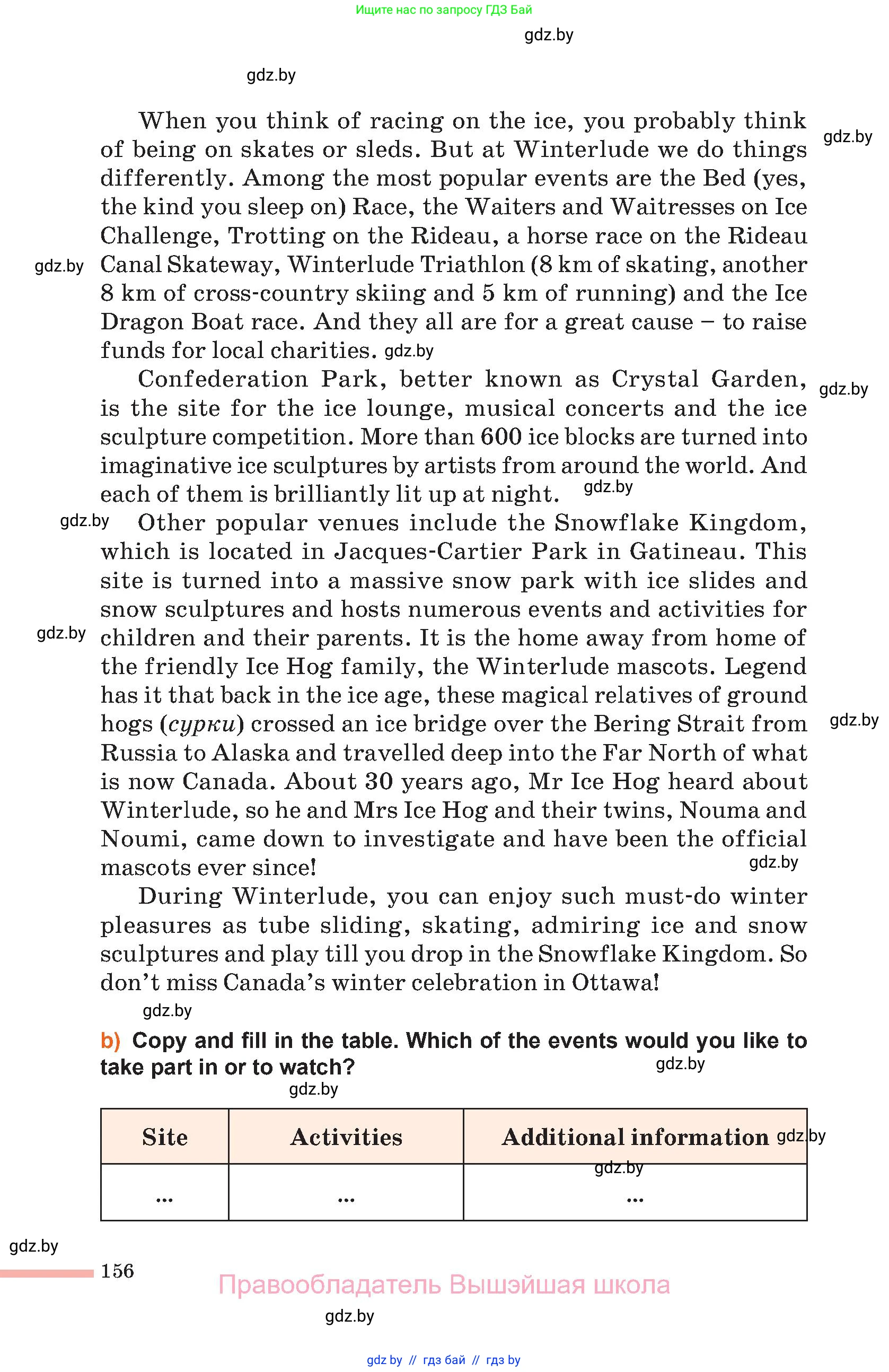 Английский язык (english), 11 класс Учебник (Student's book), авторы: Юхнель Наталья Валентиновна, Демченко Наталья Валентиновна, Романчук Вероника Романовна, Малиновская Елена Александровна, Севрюкова Татьяна Юрьевна, Бушуева Эдите Владиславовна, Наумова Елена Георгиевна, Яковчиц Т Н, издательство Вышэйшая школа, Минск, 2021, бирюзового цвета, страница 156