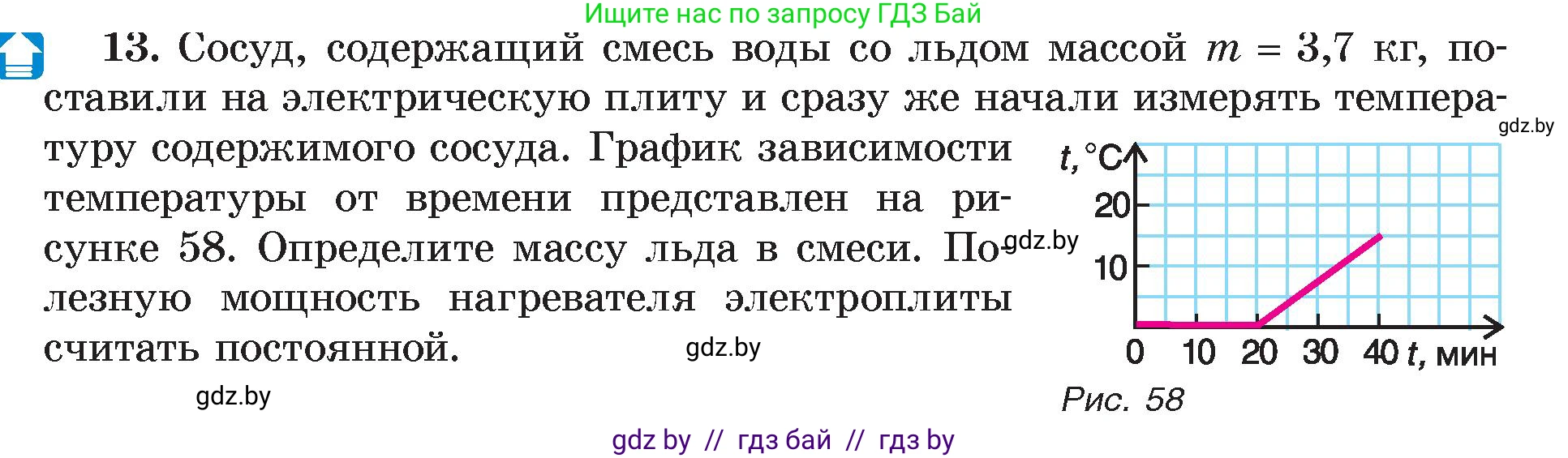 Физика, 8 класс Учебник, авторы: Исаченкова Лариса Артёмовна, Громыко Елена Владимировна, Дорофейчик Владимир Владимирович, Лещинский Юрий Дмитриевич, издательство Адукацыя i выхаванне, Минск, 2024, страница 39, номер 13, Условие