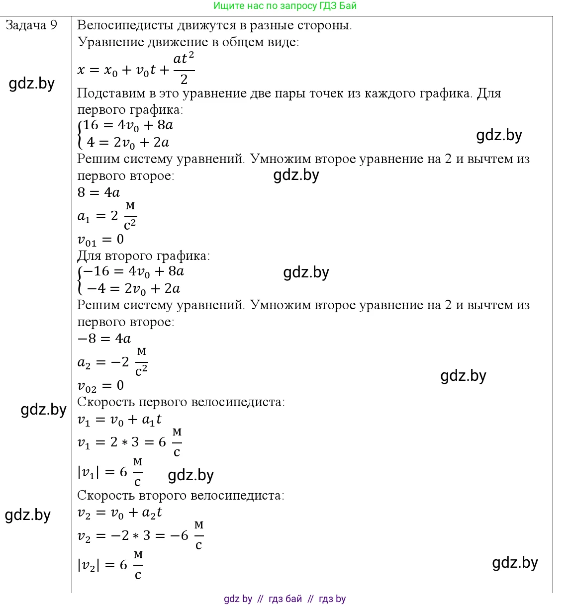 Физика, 9 класс Учебник, авторы: Исаченкова Лариса Артёмовна, Сокольский Анатолий Алексеевич, Захаревич Екатерина Васильевна, издательство Народная асвета, Минск, 2019, страница 54, номер 9, Решение 1