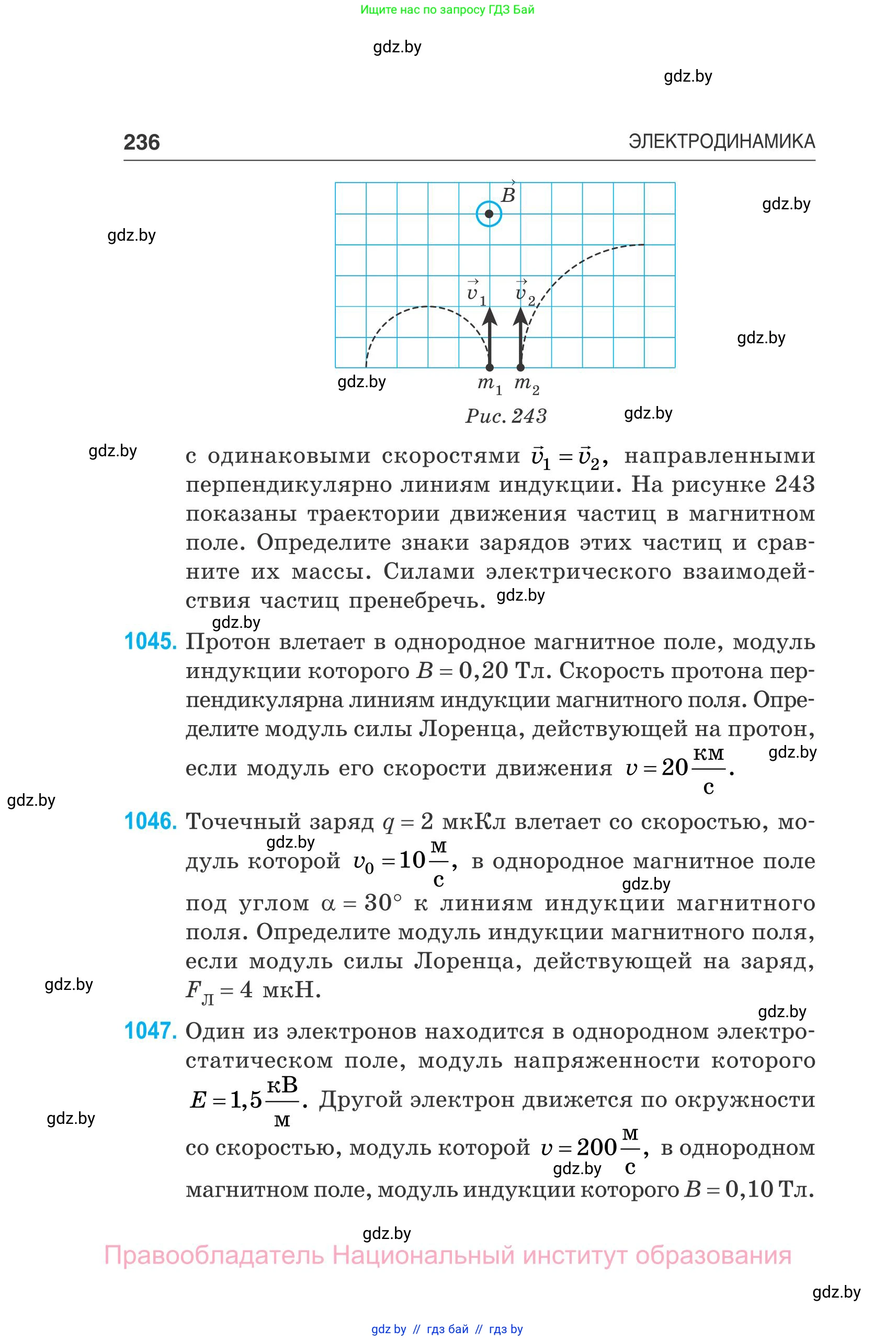 Физика, 10 класс Сборник задач, авторы: Дорофейчик Владимир Владимирович, Белая Ольга Николаевна, издательство Национальный институт образования, Минск, 2022, страница 236