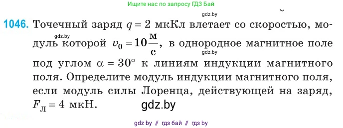 Физика, 10 класс Сборник задач, авторы: Дорофейчик Владимир Владимирович, Белая Ольга Николаевна, издательство Национальный институт образования, Минск, 2022, страница 236, номер 1046, Условие
