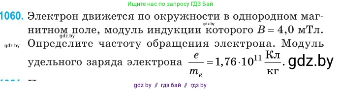 Физика, 10 класс Сборник задач, авторы: Дорофейчик Владимир Владимирович, Белая Ольга Николаевна, издательство Национальный институт образования, Минск, 2022, страница 239, номер 1060, Условие