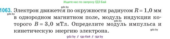 Физика, 10 класс Сборник задач, авторы: Дорофейчик Владимир Владимирович, Белая Ольга Николаевна, издательство Национальный институт образования, Минск, 2022, страница 239, номер 1063, Условие