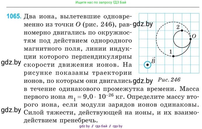 Физика, 10 класс Сборник задач, авторы: Дорофейчик Владимир Владимирович, Белая Ольга Николаевна, издательство Национальный институт образования, Минск, 2022, страница 240, номер 1065, Условие