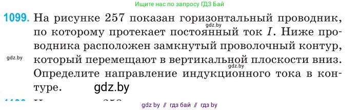 Физика, 10 класс Сборник задач, авторы: Дорофейчик Владимир Владимирович, Белая Ольга Николаевна, издательство Национальный институт образования, Минск, 2022, страница 250, номер 1099, Условие