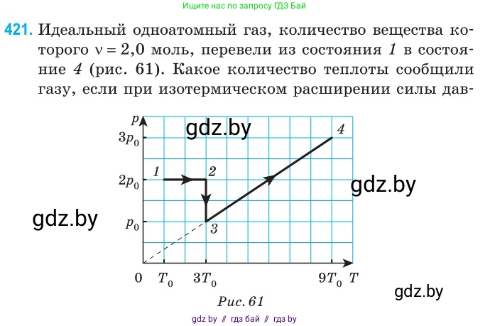 Физика, 10 класс Сборник задач, авторы: Дорофейчик Владимир Владимирович, Белая Ольга Николаевна, издательство Национальный институт образования, Минск, 2022, страница 86, номер 421, Условие
