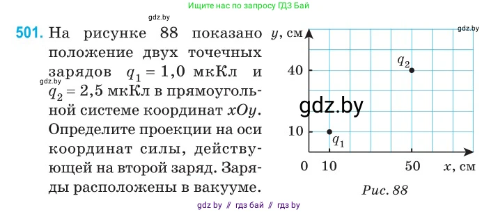 Физика, 10 класс Сборник задач, авторы: Дорофейчик Владимир Владимирович, Белая Ольга Николаевна, издательство Национальный институт образования, Минск, 2022, страница 106, номер 501, Условие