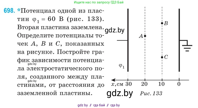 Физика, 10 класс Сборник задач, авторы: Дорофейчик Владимир Владимирович, Белая Ольга Николаевна, издательство Национальный институт образования, Минск, 2022, страница 153, номер 698, Условие