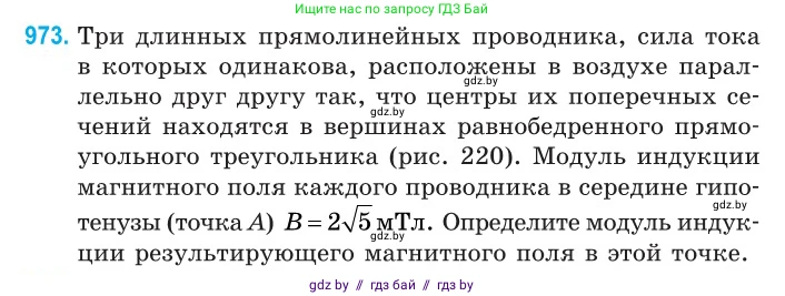Физика, 10 класс Сборник задач, авторы: Дорофейчик Владимир Владимирович, Белая Ольга Николаевна, издательство Национальный институт образования, Минск, 2022, страница 216, номер 973, Условие