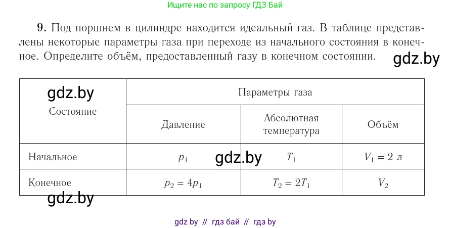 Физика, 10 класс Учебник, авторы: Громыко Елена Владимировна, Зенькович Владимир Иванович, Луцевич Александр Александрович, Слесарь Инесса Эдуардовна, издательство Адукацыя i выхаванне, Минск, 2019, бирюзового цвета, страница 47, номер 9, Условие