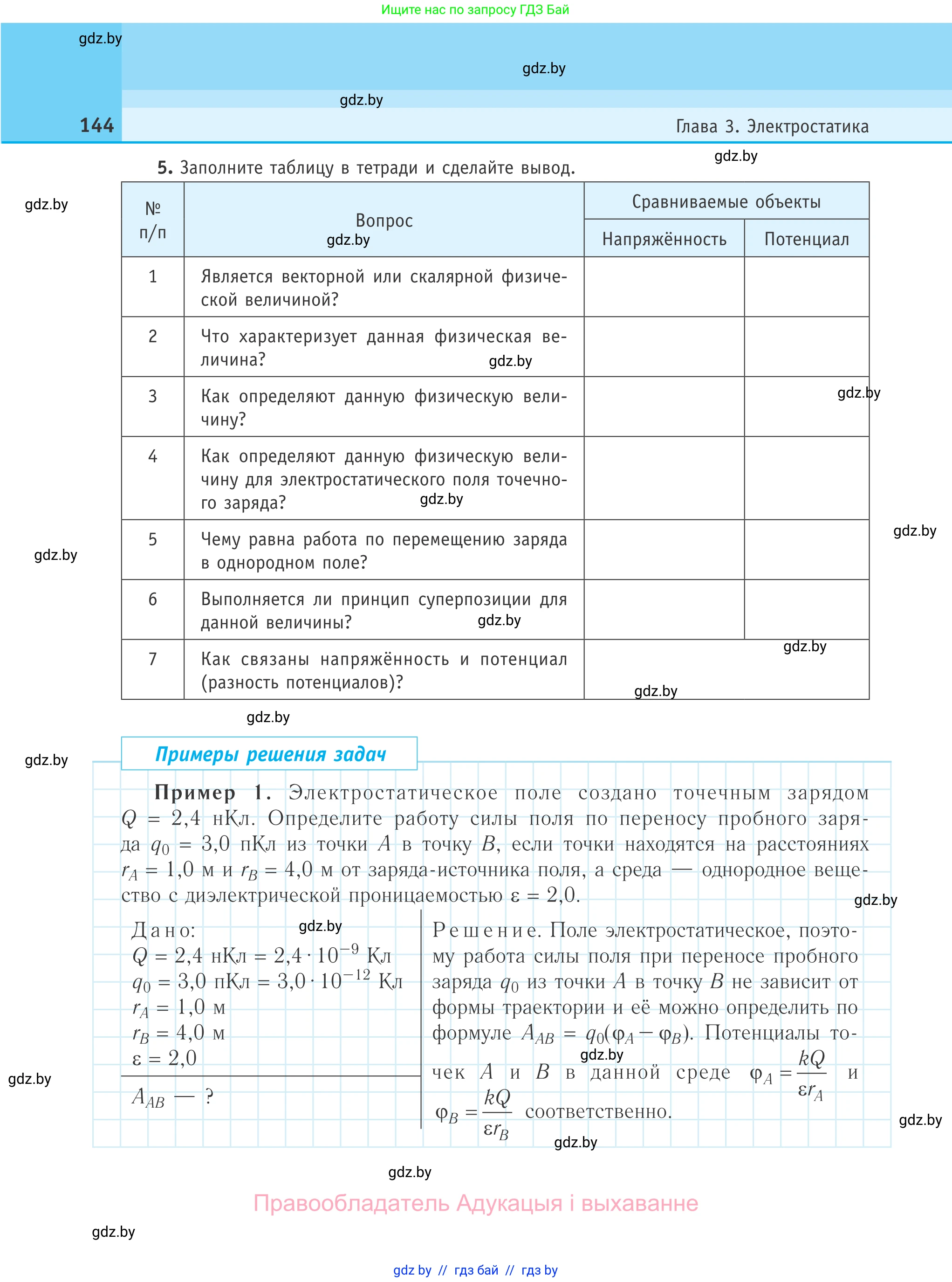 Физика, 10 класс Учебник, авторы: Громыко Елена Владимировна, Зенькович Владимир Иванович, Луцевич Александр Александрович, Слесарь Инесса Эдуардовна, издательство Адукацыя i выхаванне, Минск, 2019, бирюзового цвета, страница 144