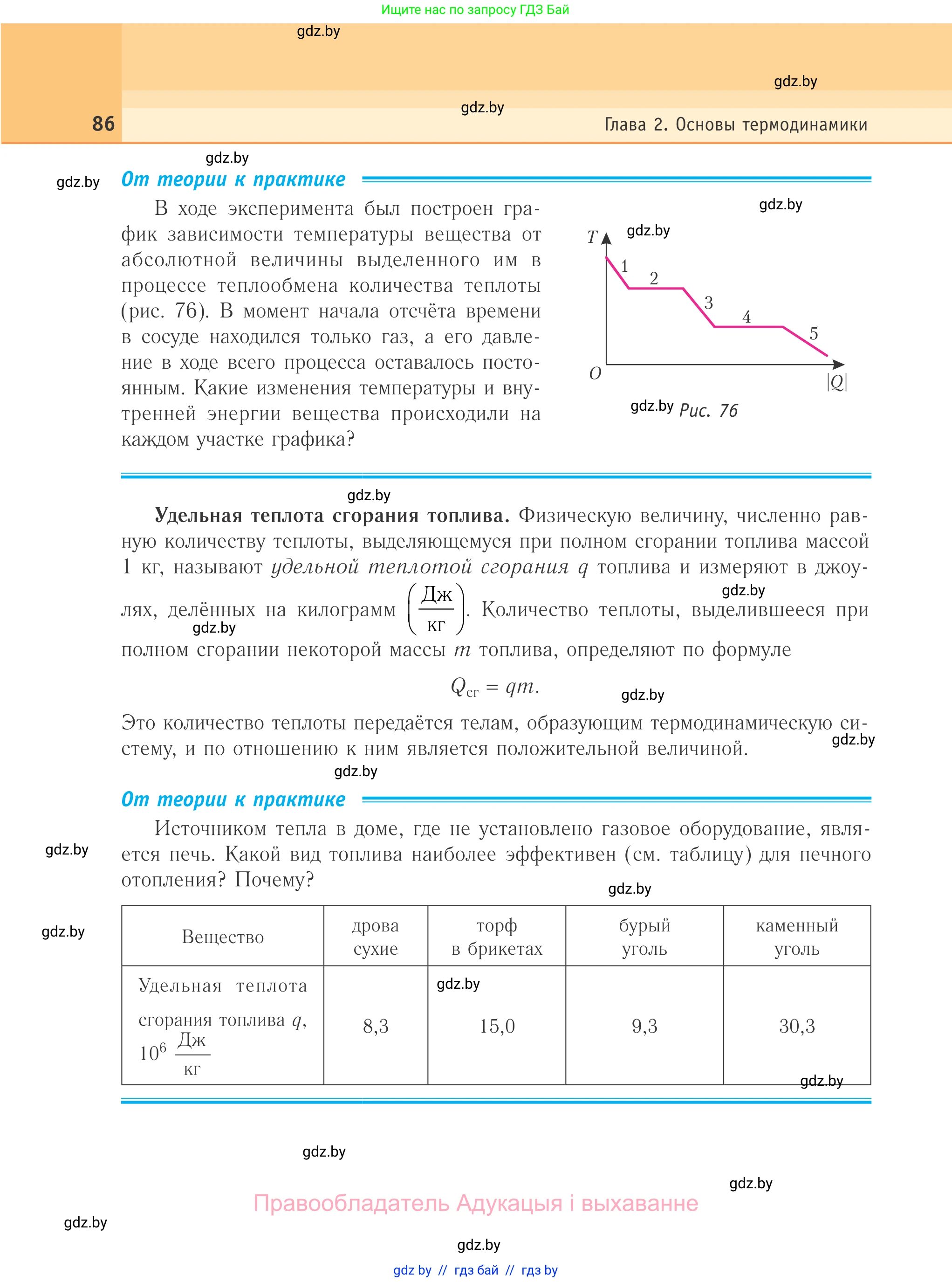 Физика, 10 класс Учебник, авторы: Громыко Елена Владимировна, Зенькович Владимир Иванович, Луцевич Александр Александрович, Слесарь Инесса Эдуардовна, издательство Адукацыя i выхаванне, Минск, 2019, бирюзового цвета, страница 86