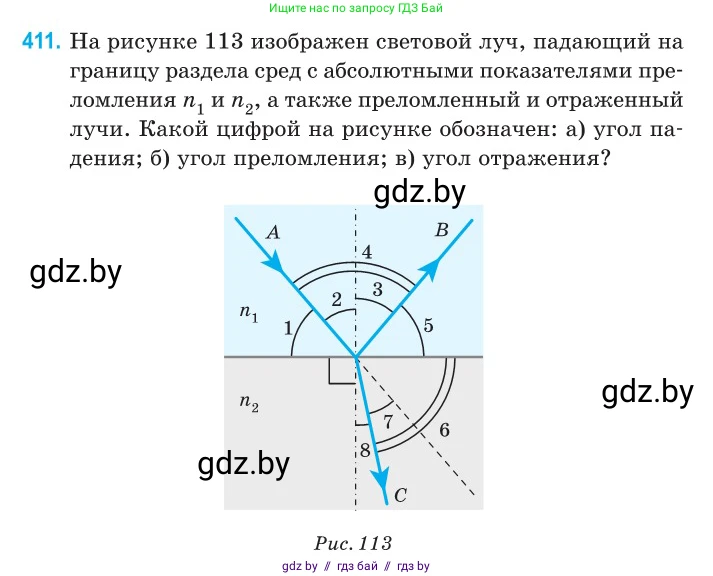 Физика, 11 класс Сборник задач, авторы: Дорофейчик Владимир Владимирович, Силенков Михаил Анатольевич, издательство Национальный институт образования, Минск, 2023, страница 128, номер 411, Условие