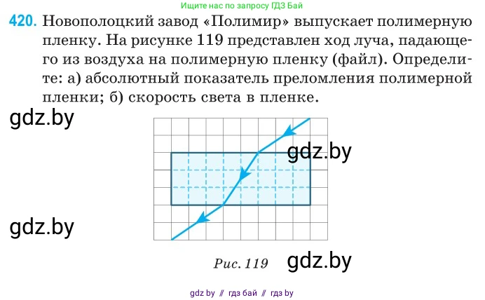 Физика, 11 класс Сборник задач, авторы: Дорофейчик Владимир Владимирович, Силенков Михаил Анатольевич, издательство Национальный институт образования, Минск, 2023, страница 131, номер 420, Условие