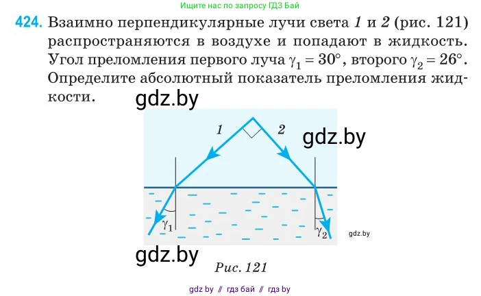 Физика, 11 класс Сборник задач, авторы: Дорофейчик Владимир Владимирович, Силенков Михаил Анатольевич, издательство Национальный институт образования, Минск, 2023, страница 132, номер 424, Условие