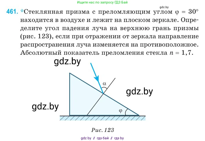 Физика, 11 класс Сборник задач, авторы: Дорофейчик Владимир Владимирович, Силенков Михаил Анатольевич, издательство Национальный институт образования, Минск, 2023, страница 140, номер 461, Условие