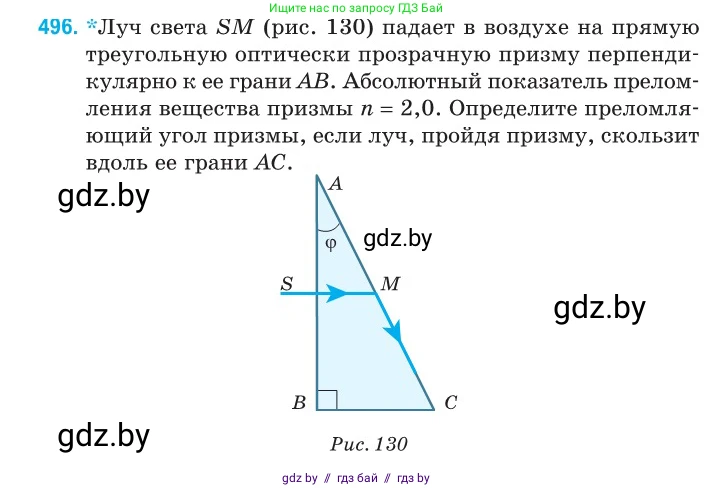 Физика, 11 класс Сборник задач, авторы: Дорофейчик Владимир Владимирович, Силенков Михаил Анатольевич, издательство Национальный институт образования, Минск, 2023, страница 148, номер 496, Условие