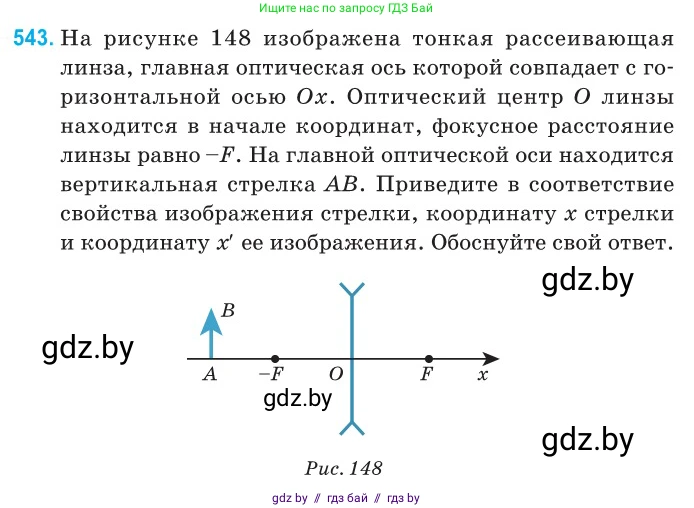 Физика, 11 класс Сборник задач, авторы: Дорофейчик Владимир Владимирович, Силенков Михаил Анатольевич, издательство Национальный институт образования, Минск, 2023, страница 163, номер 543, Условие