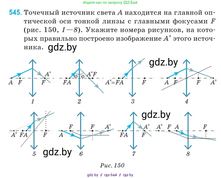 Физика, 11 класс Сборник задач, авторы: Дорофейчик Владимир Владимирович, Силенков Михаил Анатольевич, издательство Национальный институт образования, Минск, 2023, страница 165, номер 545, Условие