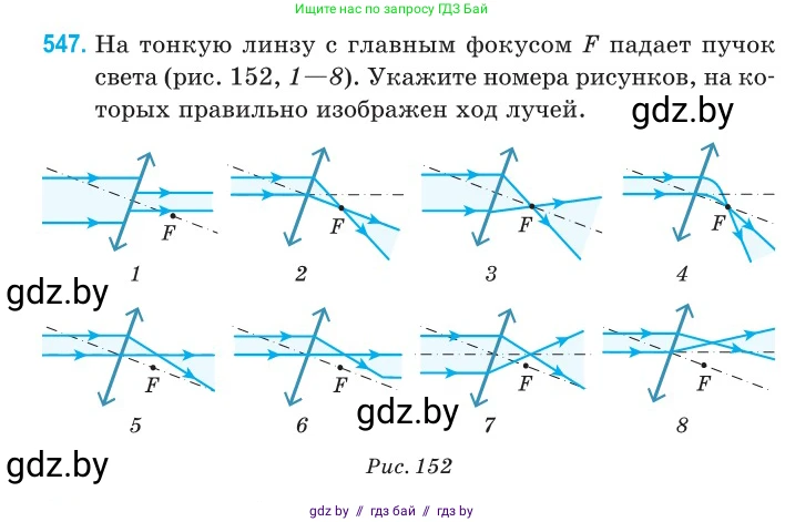 Физика, 11 класс Сборник задач, авторы: Дорофейчик Владимир Владимирович, Силенков Михаил Анатольевич, издательство Национальный институт образования, Минск, 2023, страница 166, номер 547, Условие