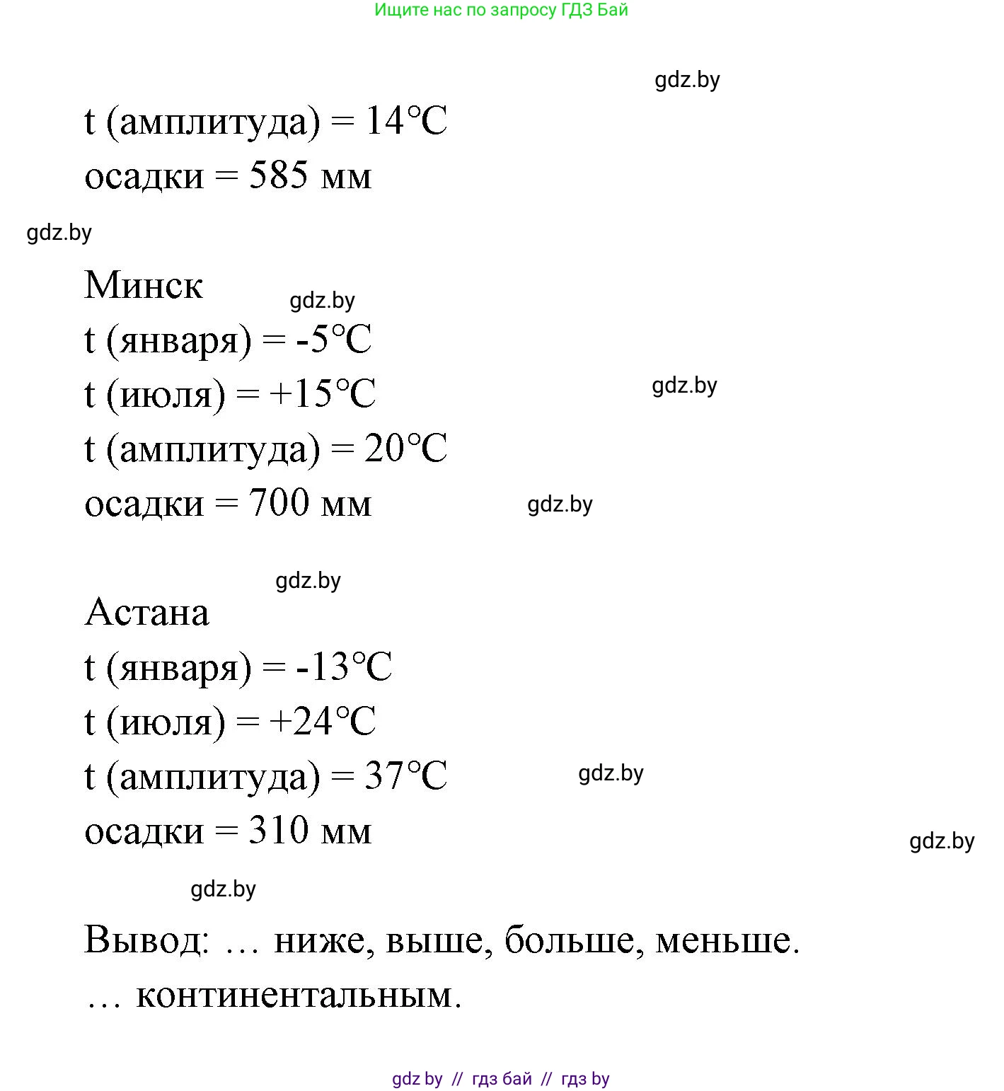 География, 6 класс рабочая тетрадь, авторы: Кольмакова Елена Генадьевна, Пикулик Валентина Владимировна, издательство Аверсэв, Минск, 2022, бирюзового цвета, страница 80, номер 1, Решение (продолжение 2)