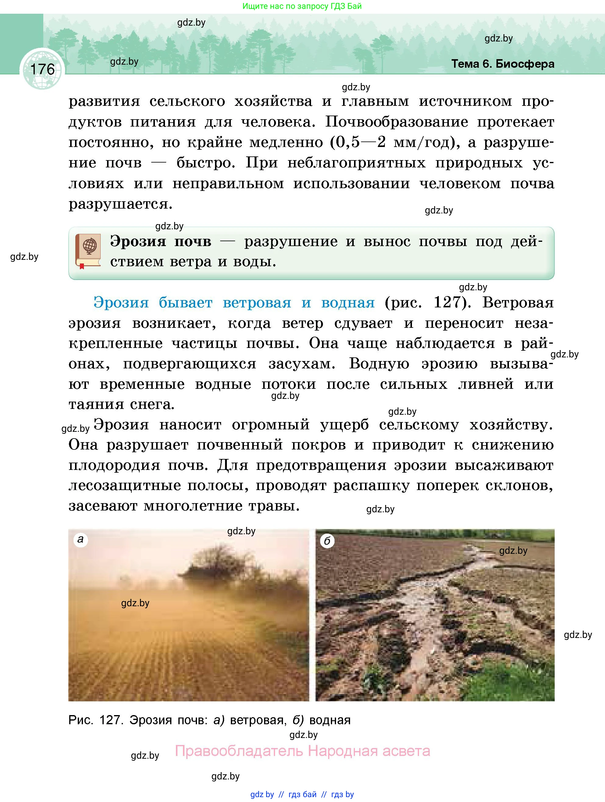 География, 6 класс Учебник, авторы: Кольмакова Елена Генадьевна, Пикулик Валентина Владимировна, издательство Народная асвета, Минск, 2022, страница 176