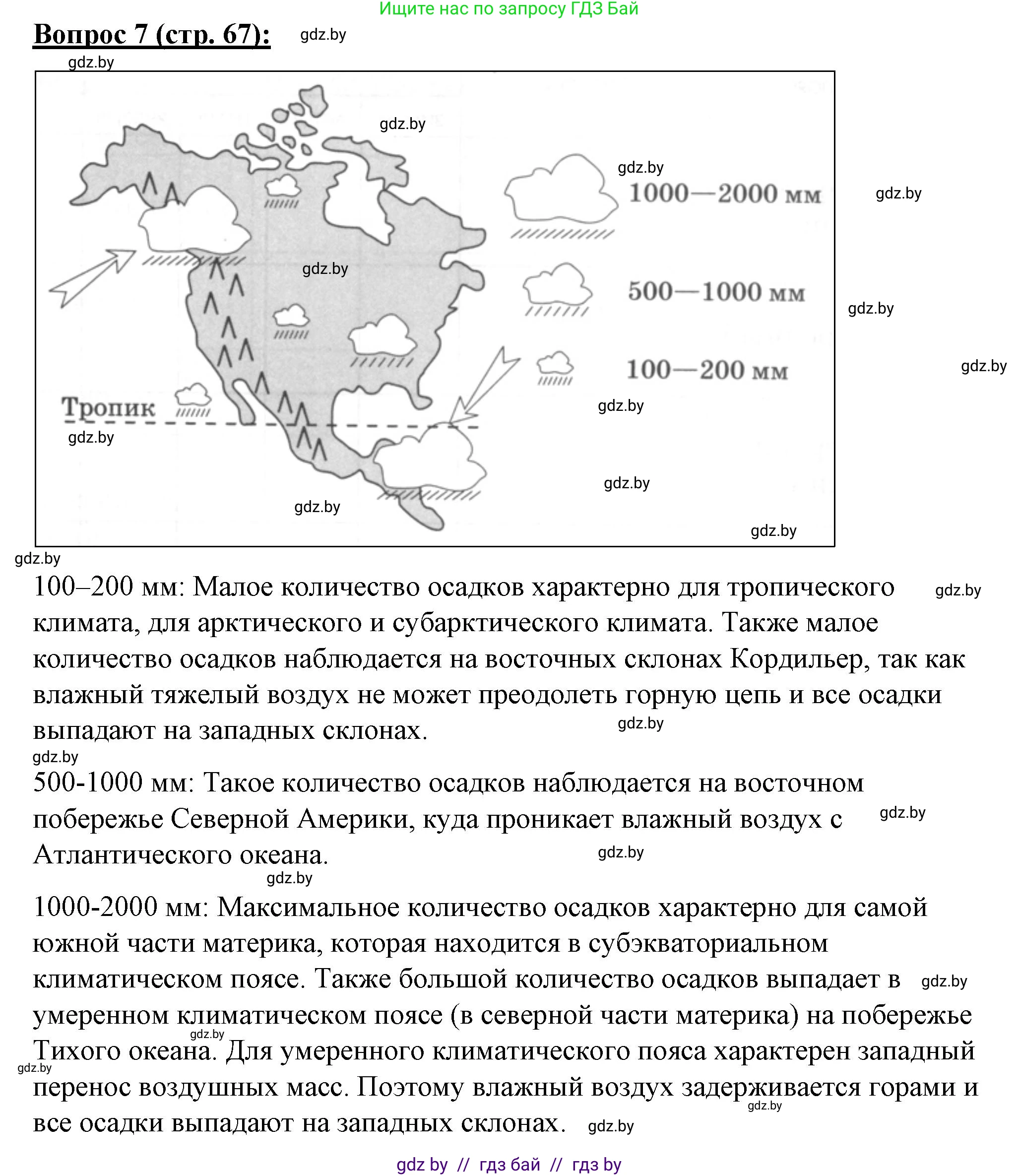География, 7 класс Тетрадь для практических работ и индивидуальных заданий, авторы: Витченко Александр Николаевич, Станкевич Наталья Григорьевна, издательство Аверсэв, Минск, 2022, страница 67, номер 7, Решение