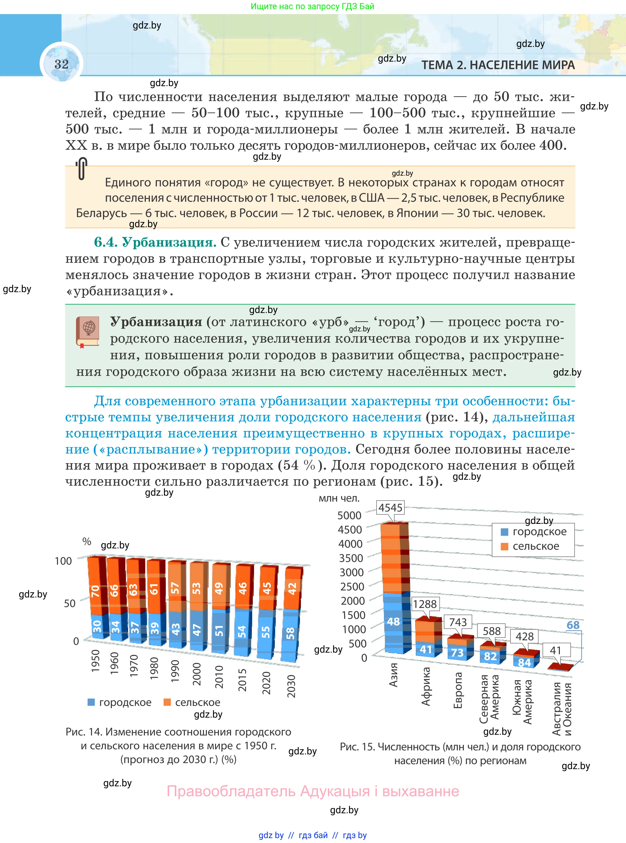 География, 8 класс Учебник, авторы: Лопух Пётр Степанович, Стреха Николай Леонидович, Сарычева Ольга Владимировна, Шандроха Андрей Генадьевич, издательство Адукацыя i выхаванне, Минск, 2019, страница 32